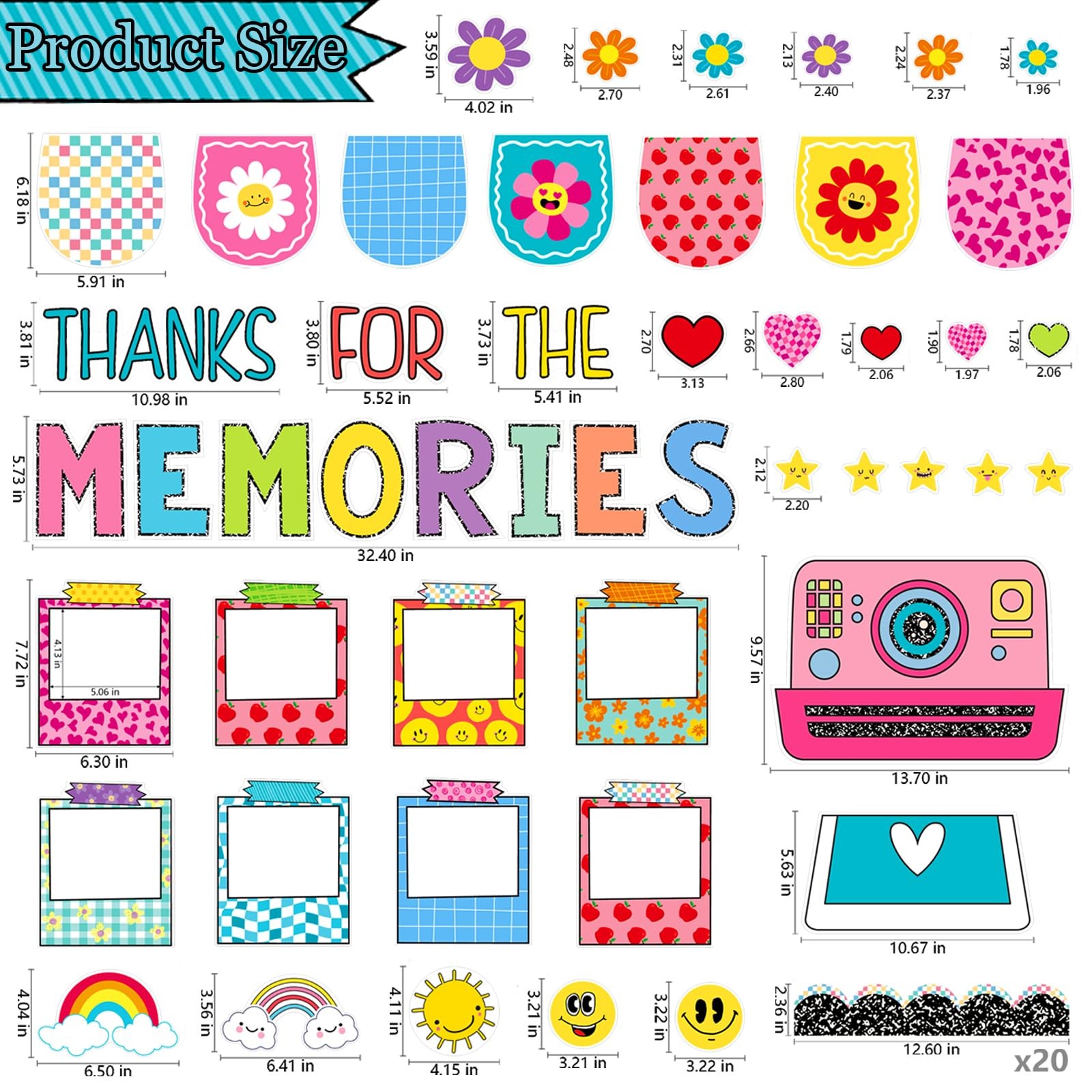 Graduation Bulletin Board Decorations Set Composition Notebook DIY Decor