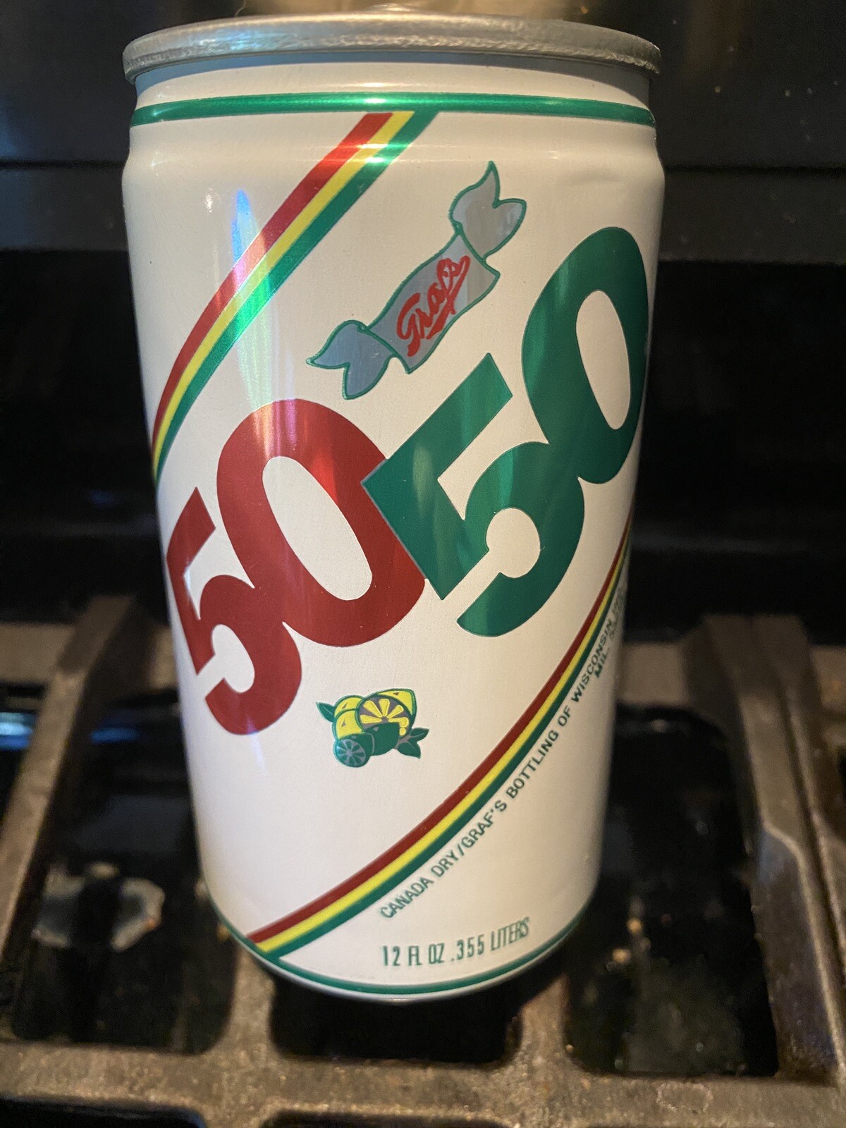 VINTAGE CANADA 🇨🇦 DRY  Soda 🥤  50/50 Graf ALUMINUM CAN P/T