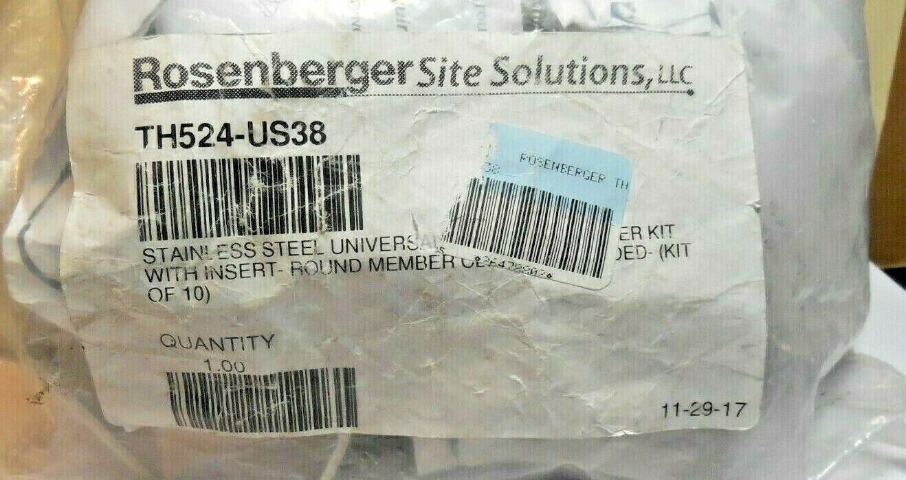 Rosenberger  TH524-US38,Universal Standoff Adapter Kit for Snap-In Hanger, NEW