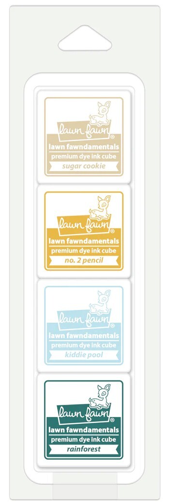 New! Lawn Fawn Lawn Fundamentals SANDY SHORE Premium Mini Ink Cube Pack