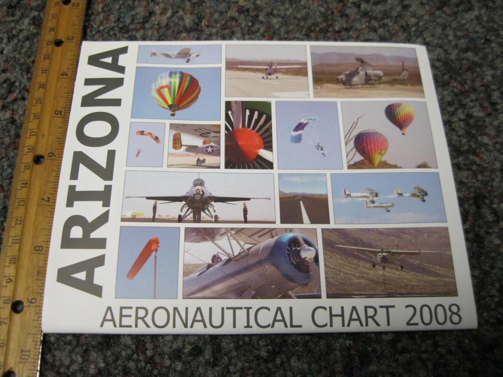 2008 Arizona Aeronautical Chart Map Arizona Department of Aeronautics NEW