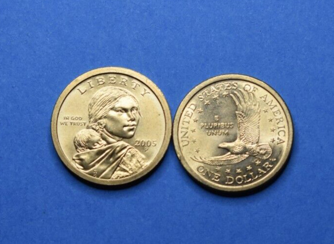 2005 P Sacagawea Native American Golden Dollar