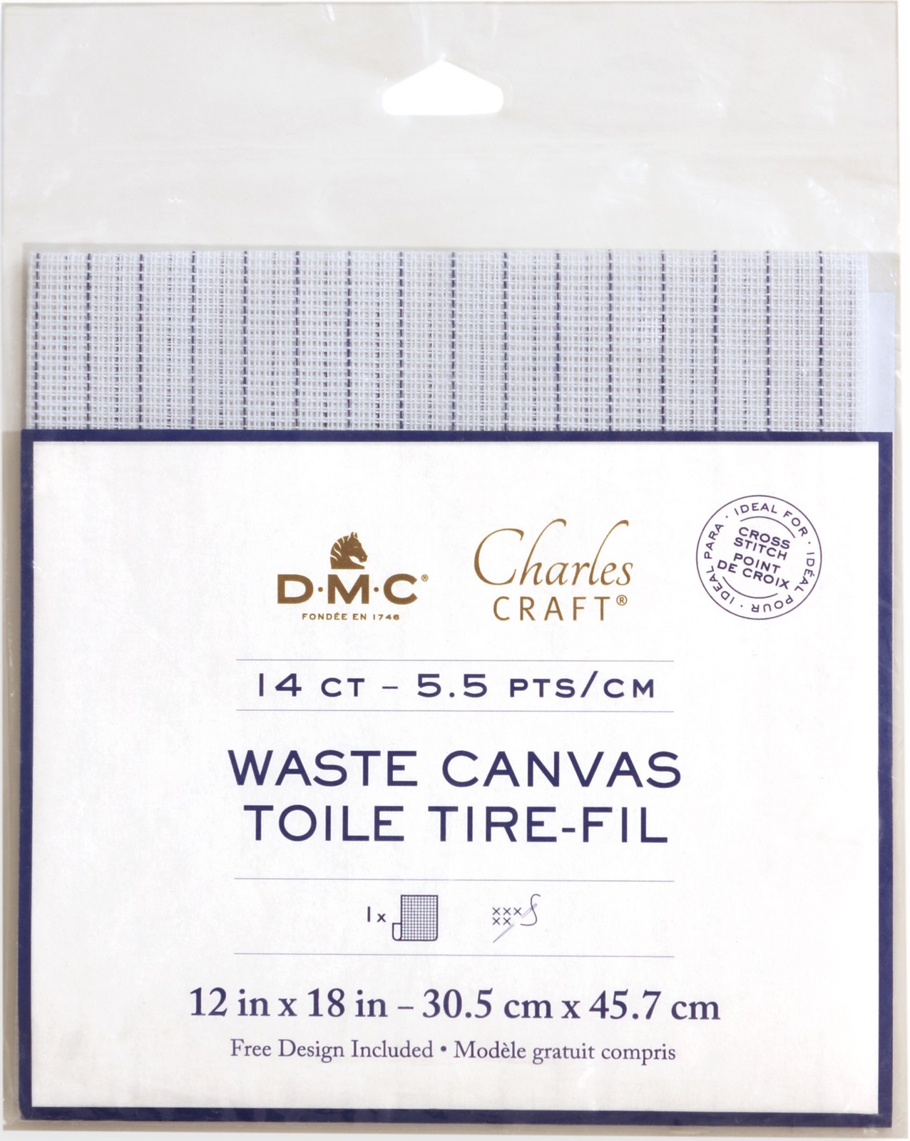 DMC CR9115 Waste Canvas 14 Count 12"X18"-Natural