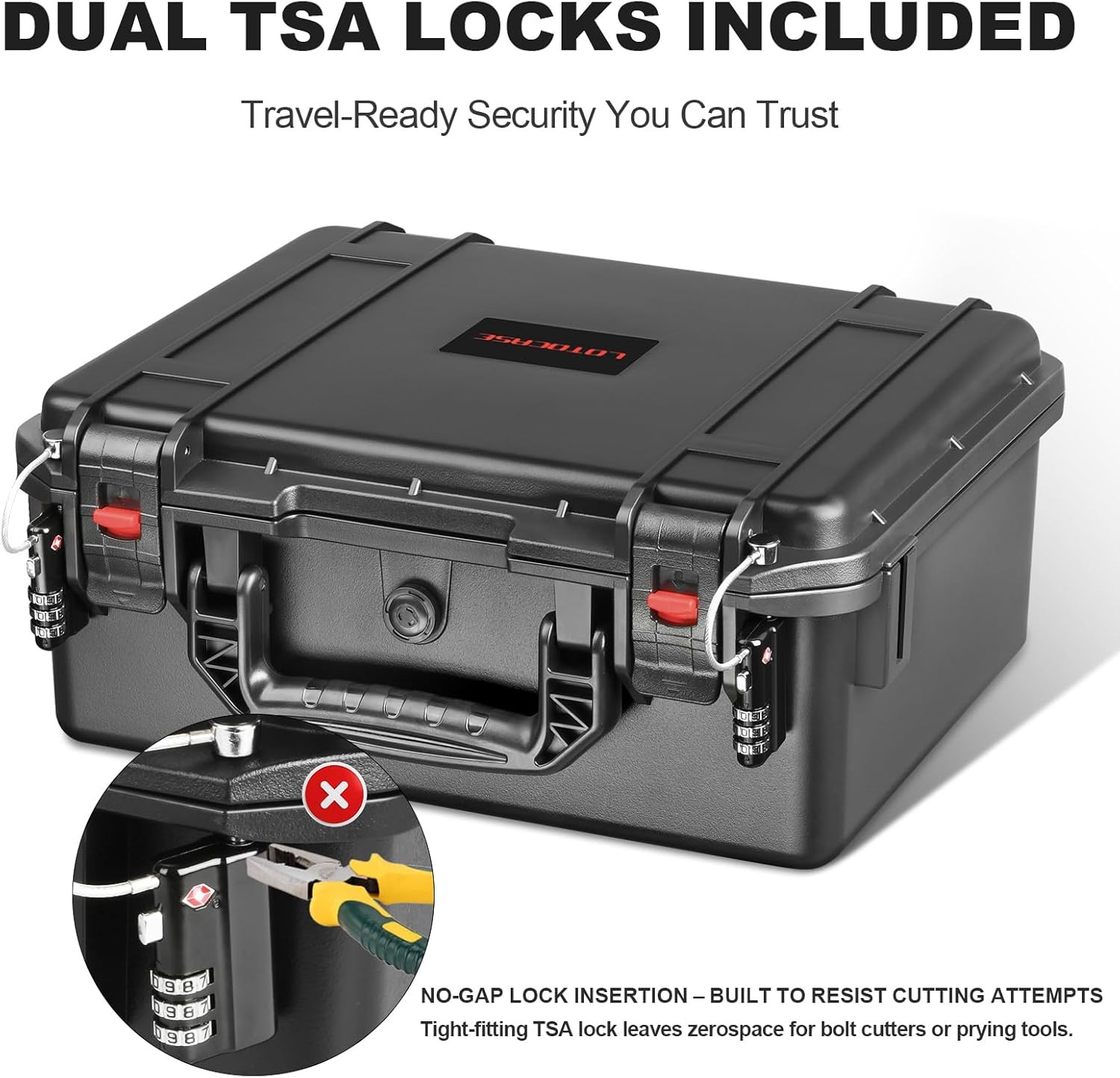 TSA Approved Gun Case for Pistol - Holds Multiple Handguns Case | Air Travel Har