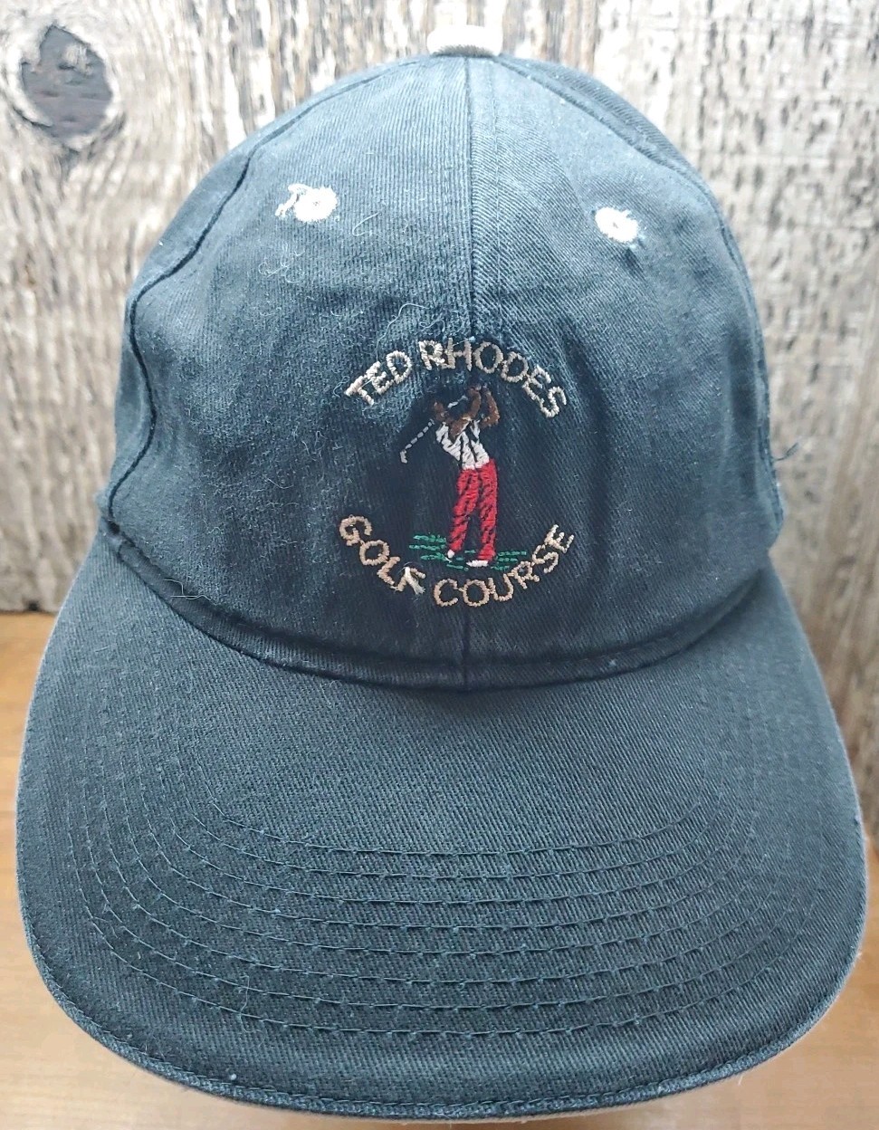 Ted Rhodes Golf Course Women's Black Adjustable Strapback Hat Cap One Size