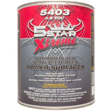 5 Star 5403, Hot Rod Black Acrylic Primer Surfacer