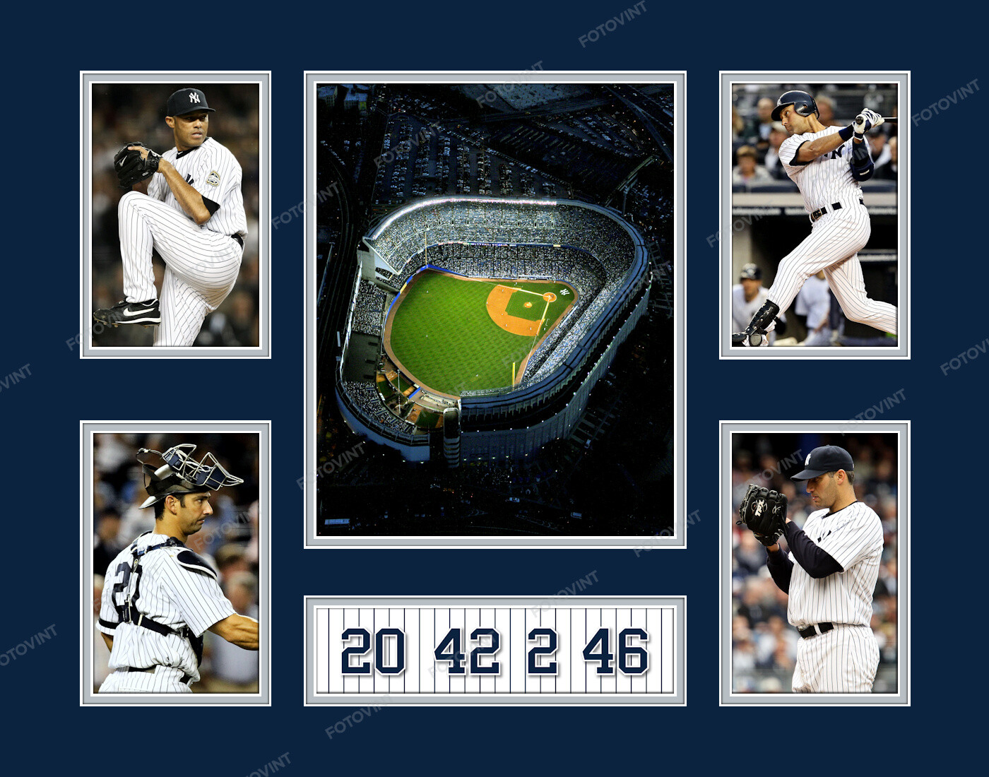 NEW YORK YANKEES Photo Core 4 Derek JETER M. RIVERA Jorge POSADA Andy PETTITTE