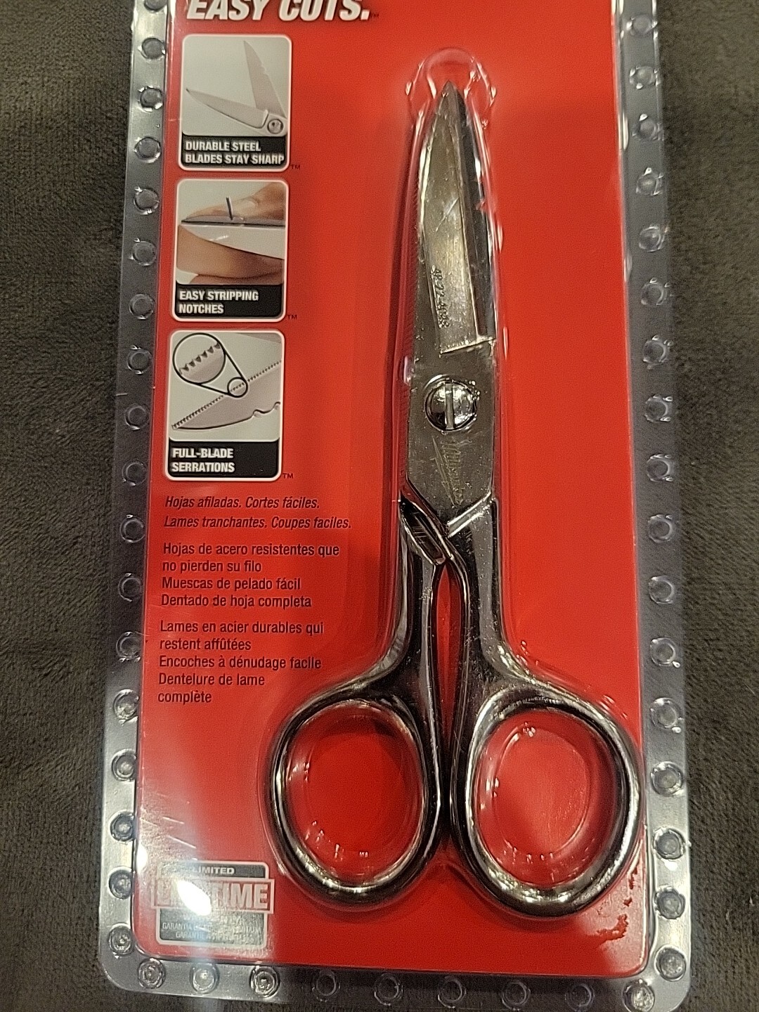 Milwaukee 48-22-4048 Durable Sharp Steel Electrician Scissors