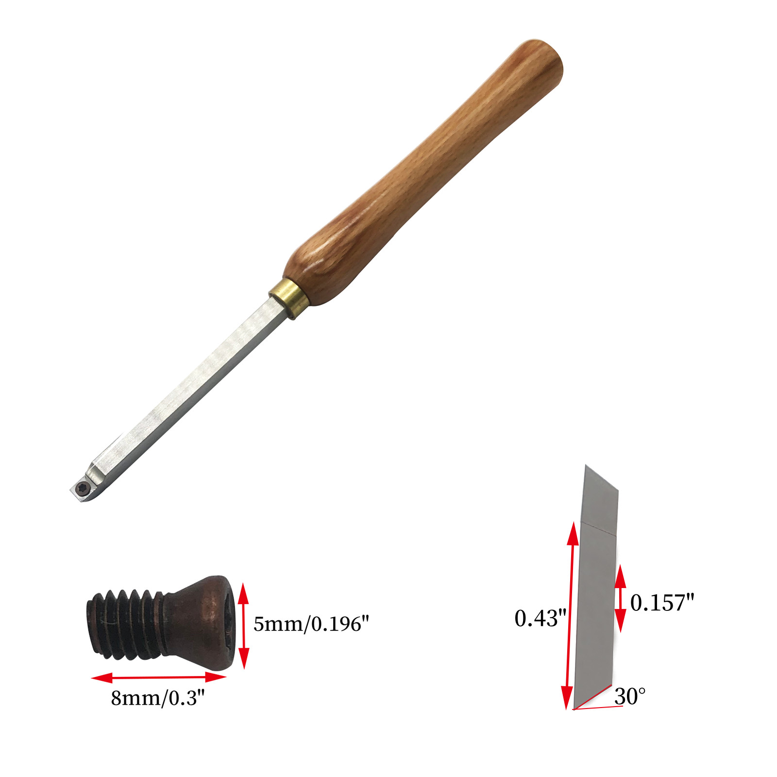 Woodturning Carbide Lathe Tools Set of Rougher Detailer Finisher for Woodturning