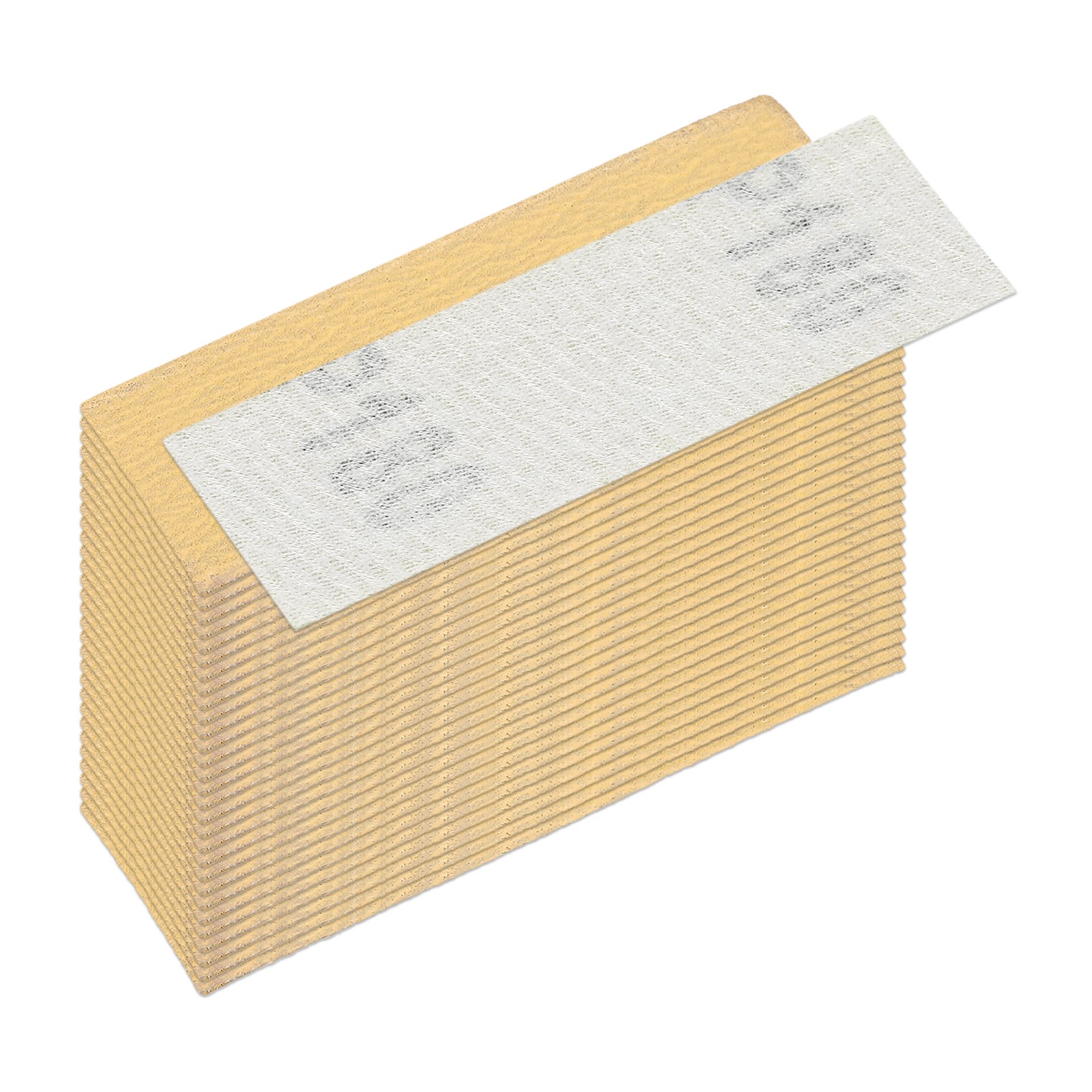 30 Pcs 180 Grit Dry Sandpapers, 1.2 x 3.5 Inch Sand Papers, Gold