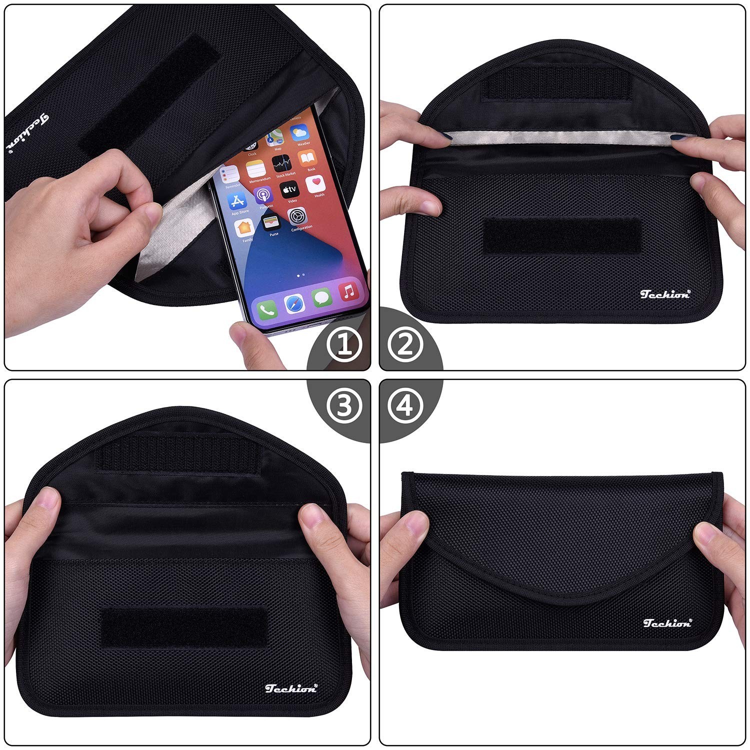 Signal Blocking Bag, RFID Faraday Bag Shield Pouch Wallet Case for Cell Phone...