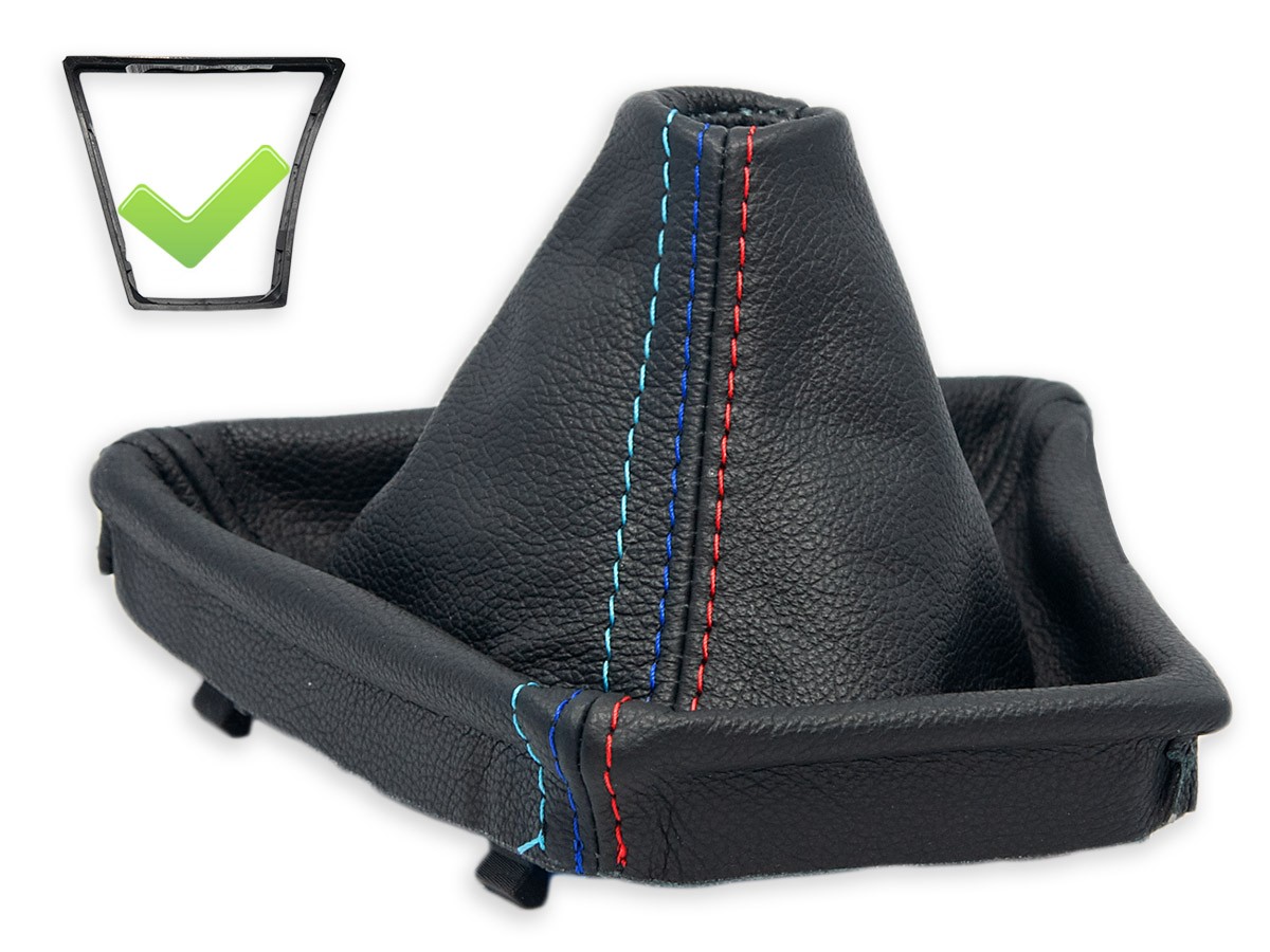 FOR BMW F10 F11 GEAR SHIFT BOOT GAITER LEATHER GENUINE LEATHER s.M-POWER + FRAME