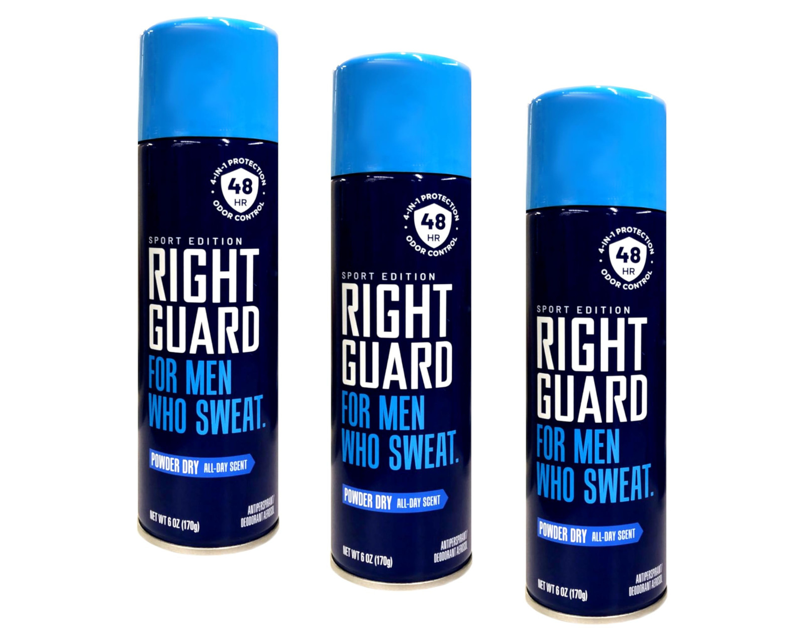 Right Guard Aerosol Sport Powder Dry Antiperspirant 6oz Pack of 3