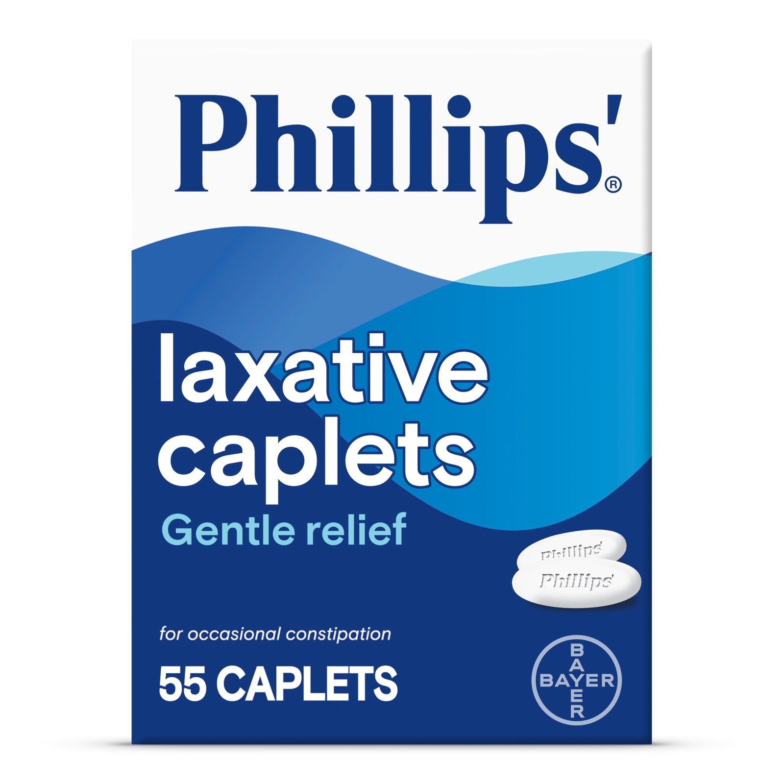 Phillips' Laxative EasyToSwallow Caplets, 55 Count