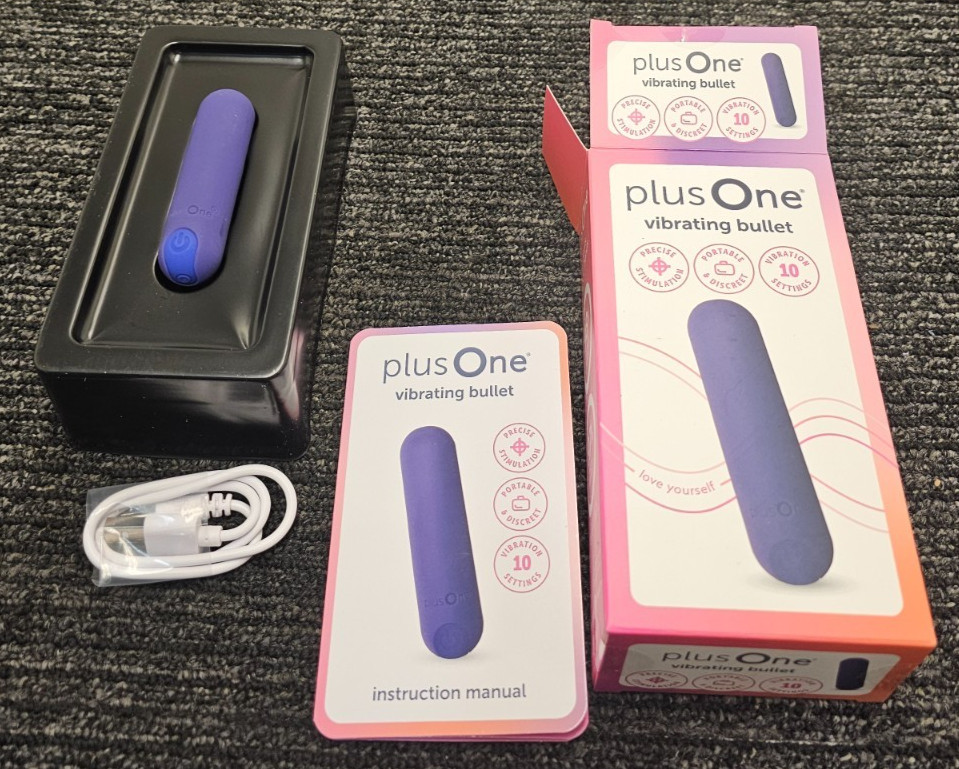 (QTY 2) plusOne 6702N Vibrating Bullet Soft Touch Massager, 10 Vibration Setting