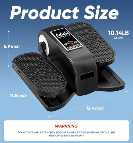 Under Desk Elliptical Machine Quiet Motorized Leg Exerciser with Smart Remote
