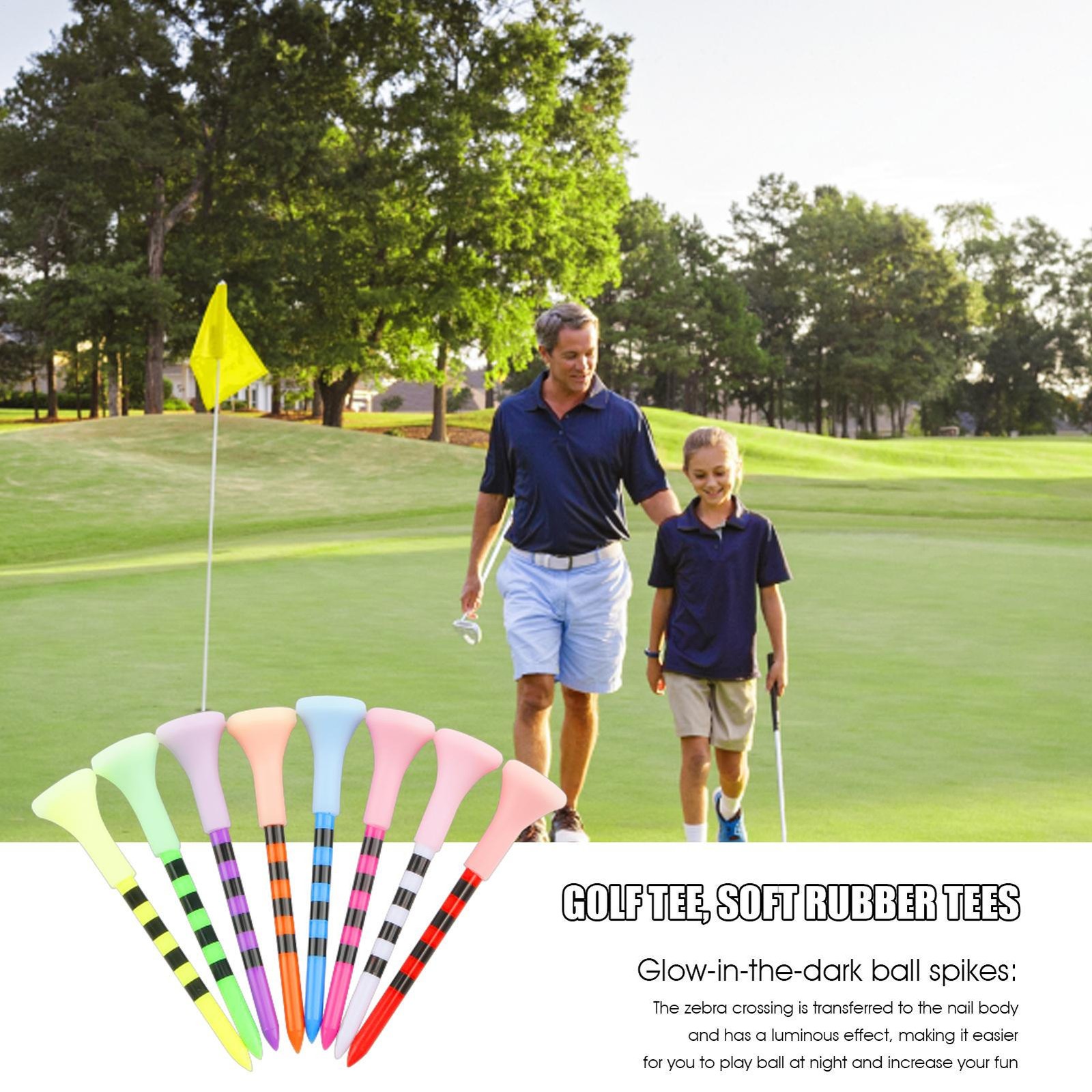 Light Up Golf Tees 50pcs Lighted Golf Course Supplies Professional
