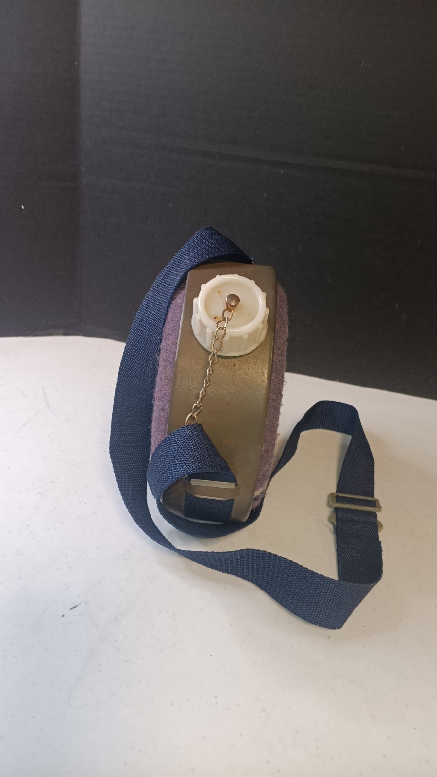 Vintage Camping Canteen With Striped Wool Cover