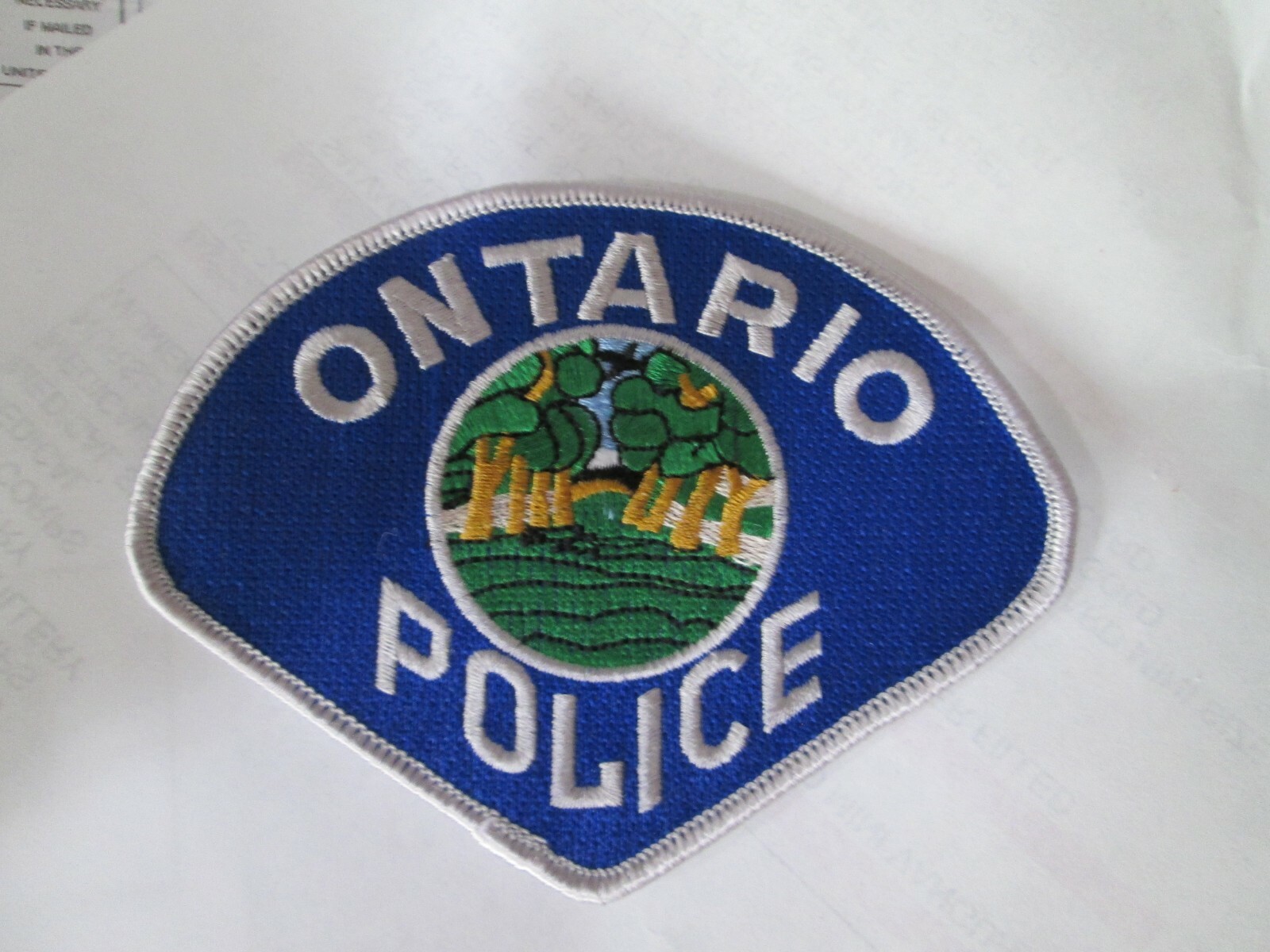 PATCH OLDER SEW ON ONTARIO CANADA POLICE