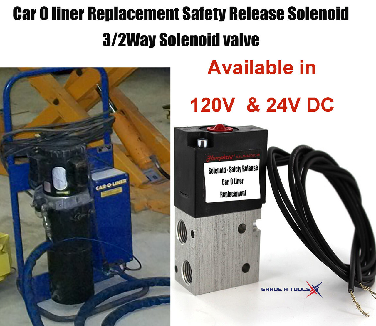 Replacement Car O Liner Safety Release 3/2 Way Solenoid Valve