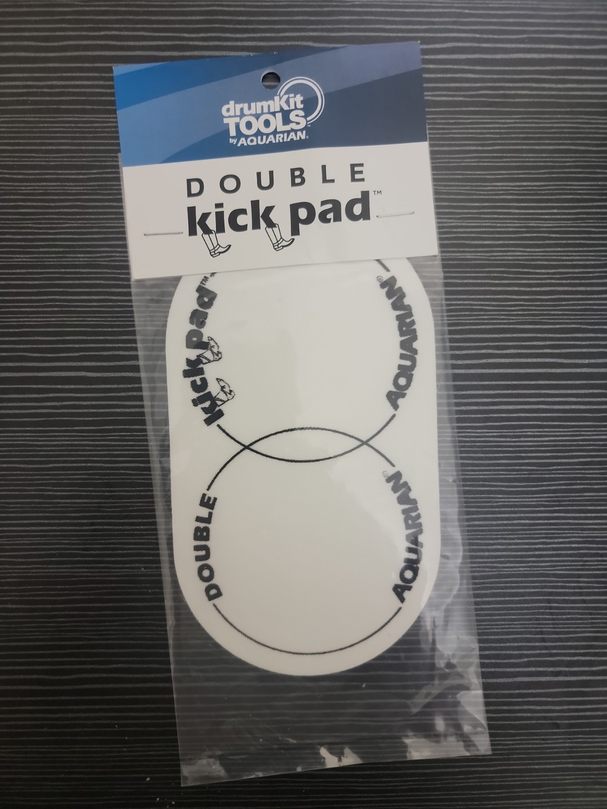 AQUARIAN STKP2 SUPER THIN DOUBLE KICK PAD BASS DRUM DOUBLE BASS BEATER PAD