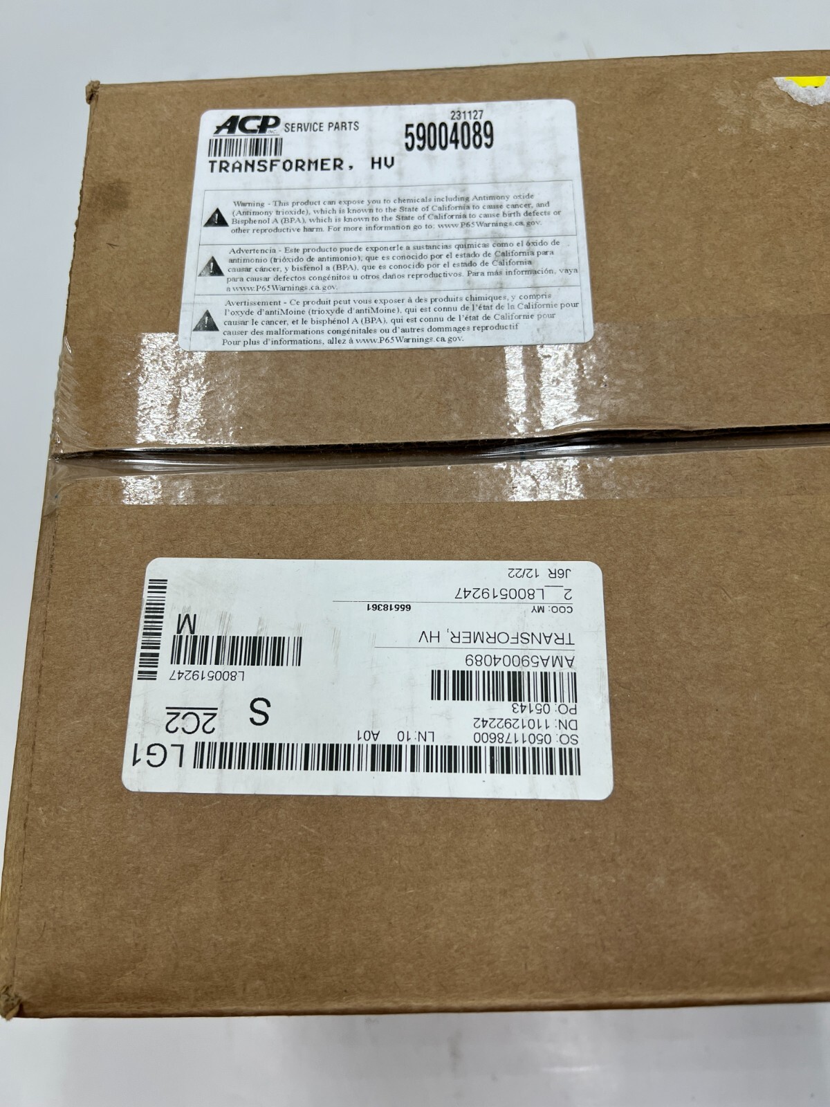 Genuine ACP Transformer High Voltage 59004089 DPC-R 208/230V 60Hz Heavy Duty
