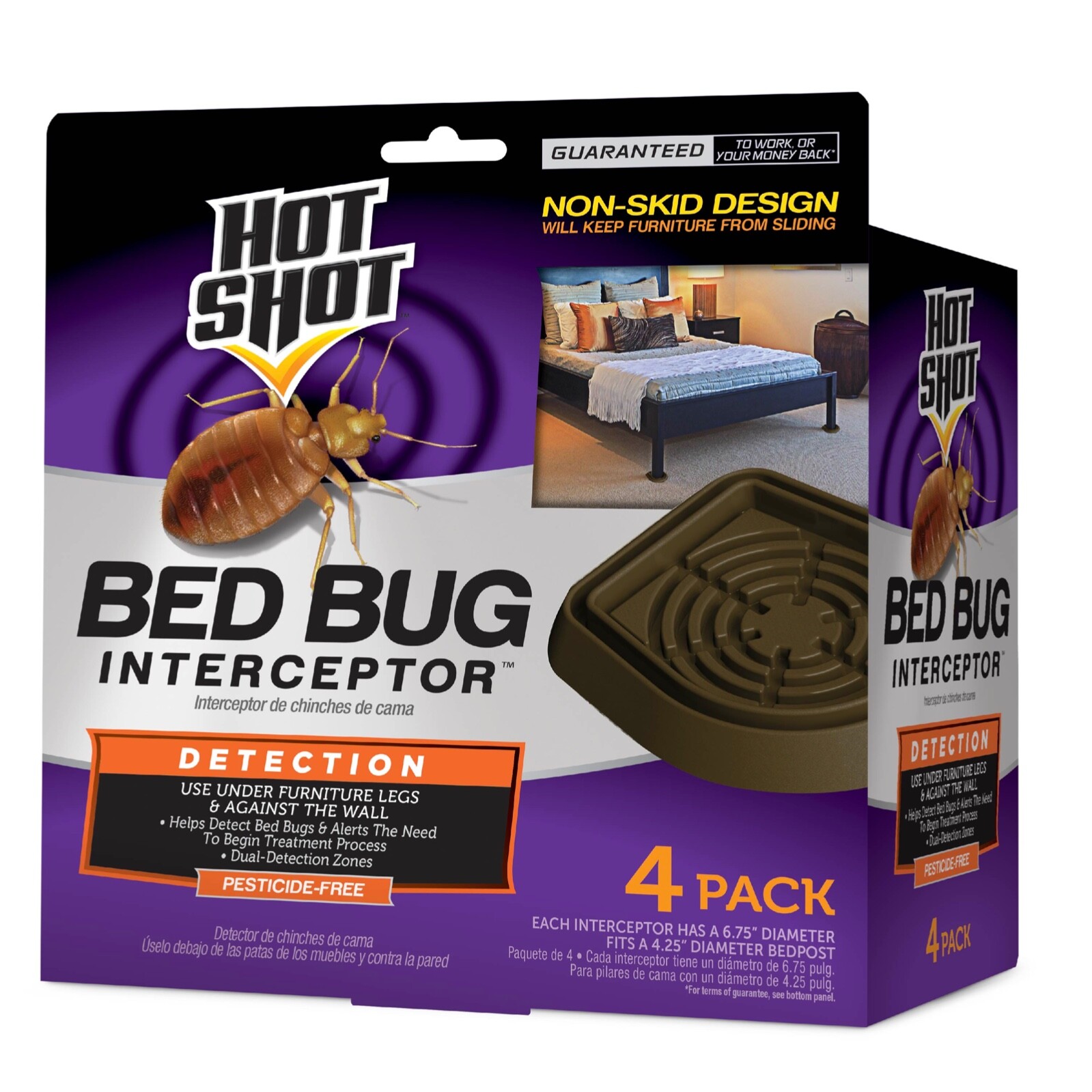 Hot Shot Bed Bug Interceptors, 4-Count