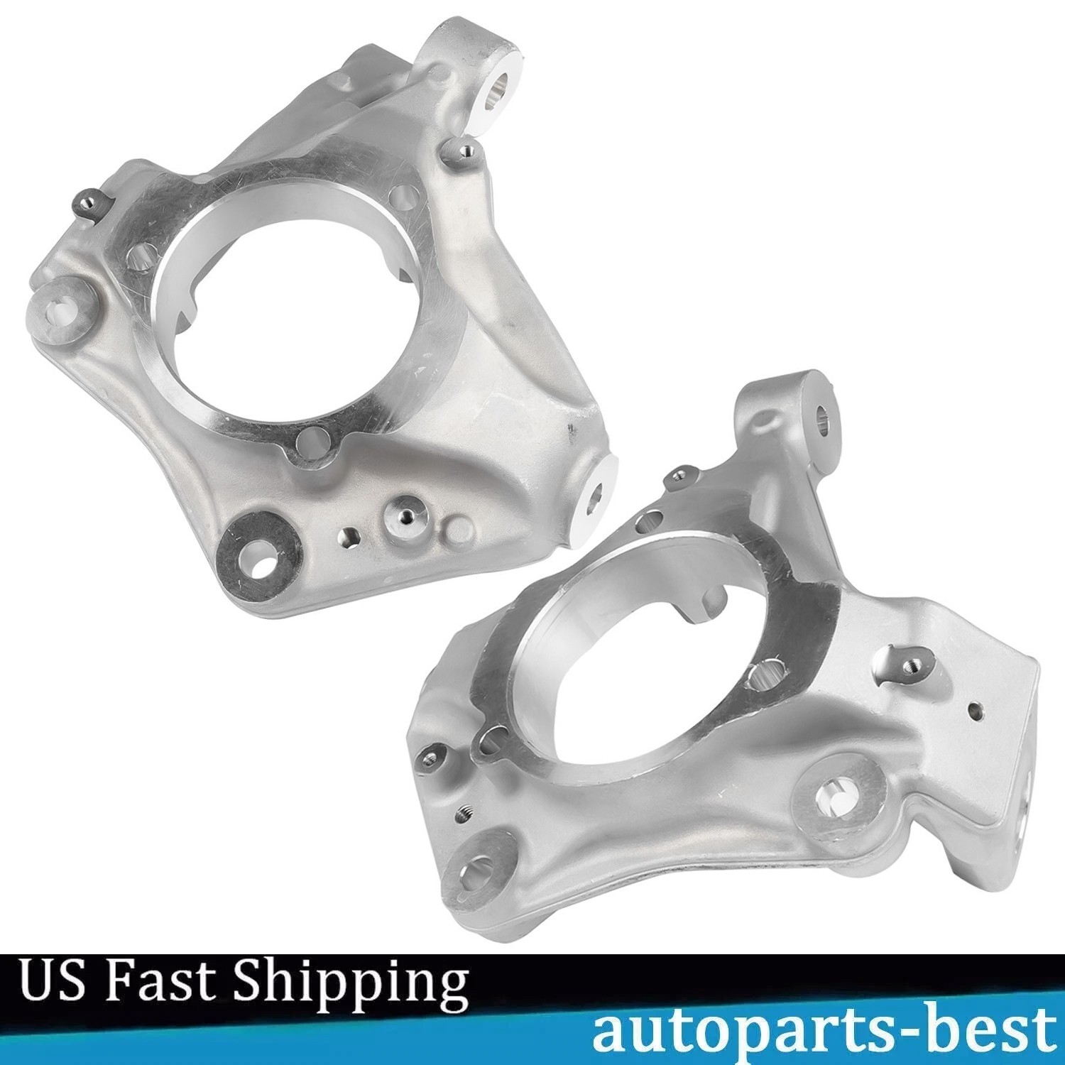 Front LH + RH Driver Passenger Steering Knuckle Spindles For 18-22 Jeep Wrangler