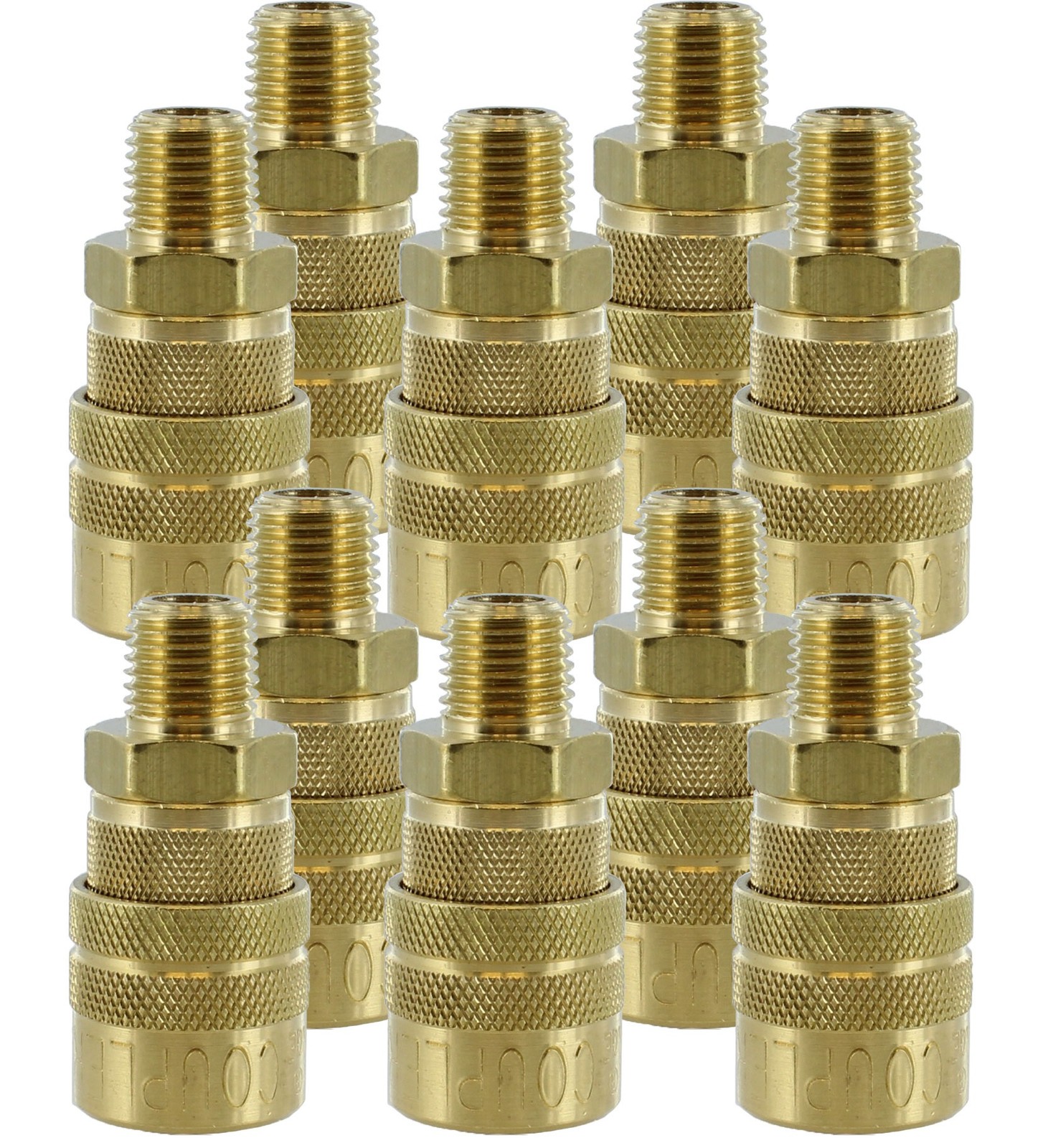 Milton 716 1/4" NPT Male "M" Style Coupler-10 Pack