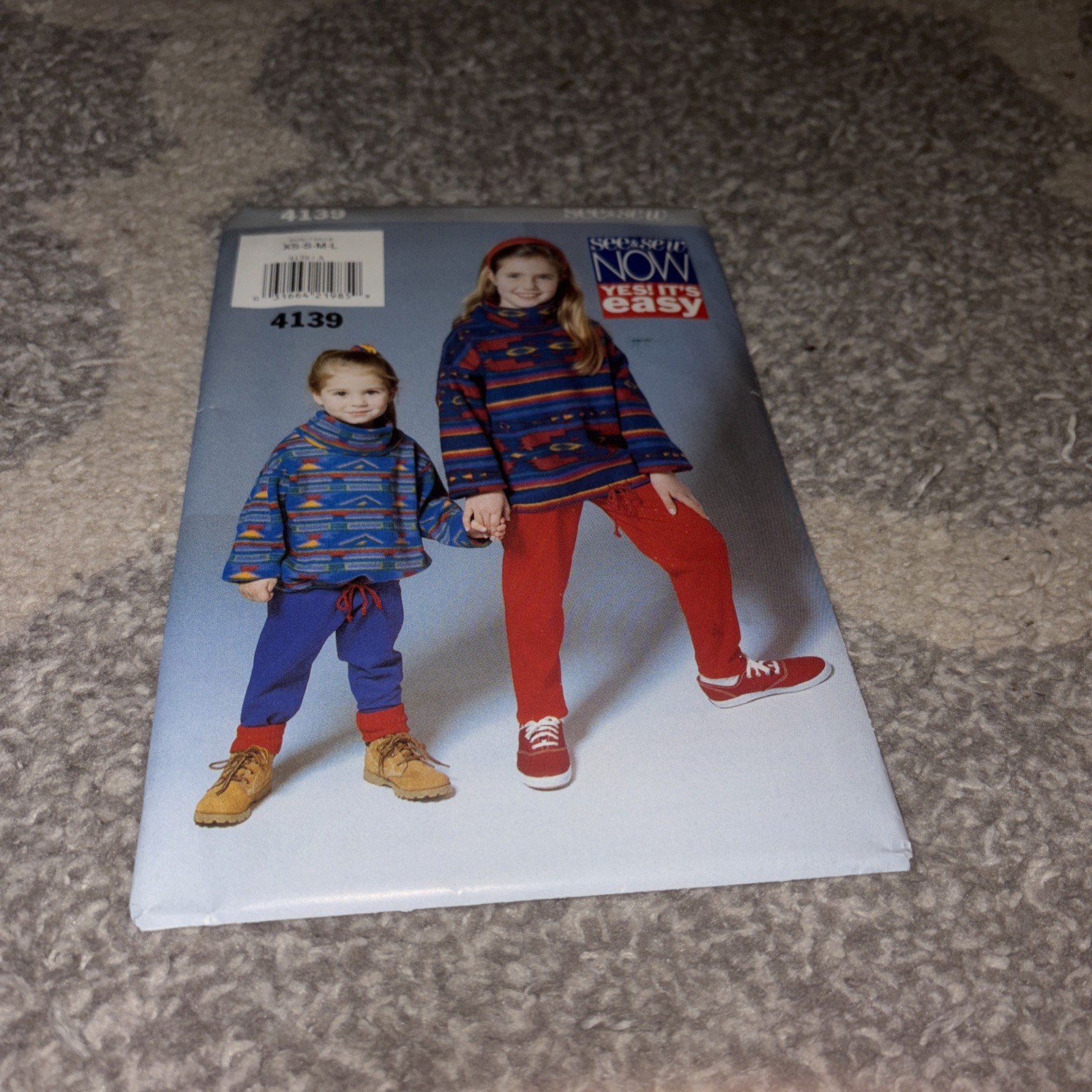 Unused Uncut Butterick See & Sew Sewing Pattern 4139 Size XS-S-M-L Girls'