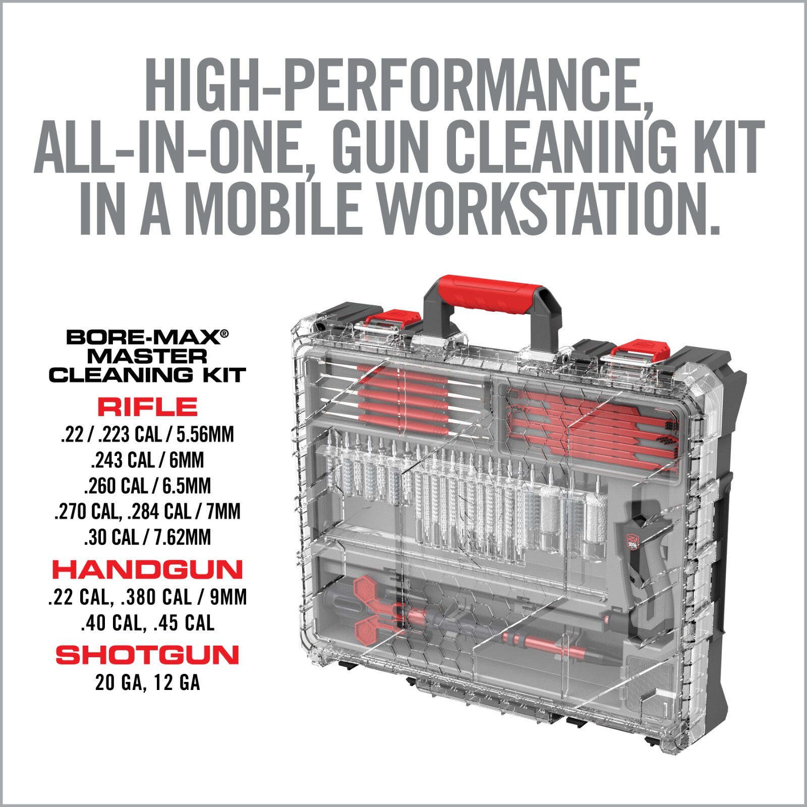 Real Avid Bore-Max Master Cleaning Kit & Mobile Workstation - Universal Gun Kit