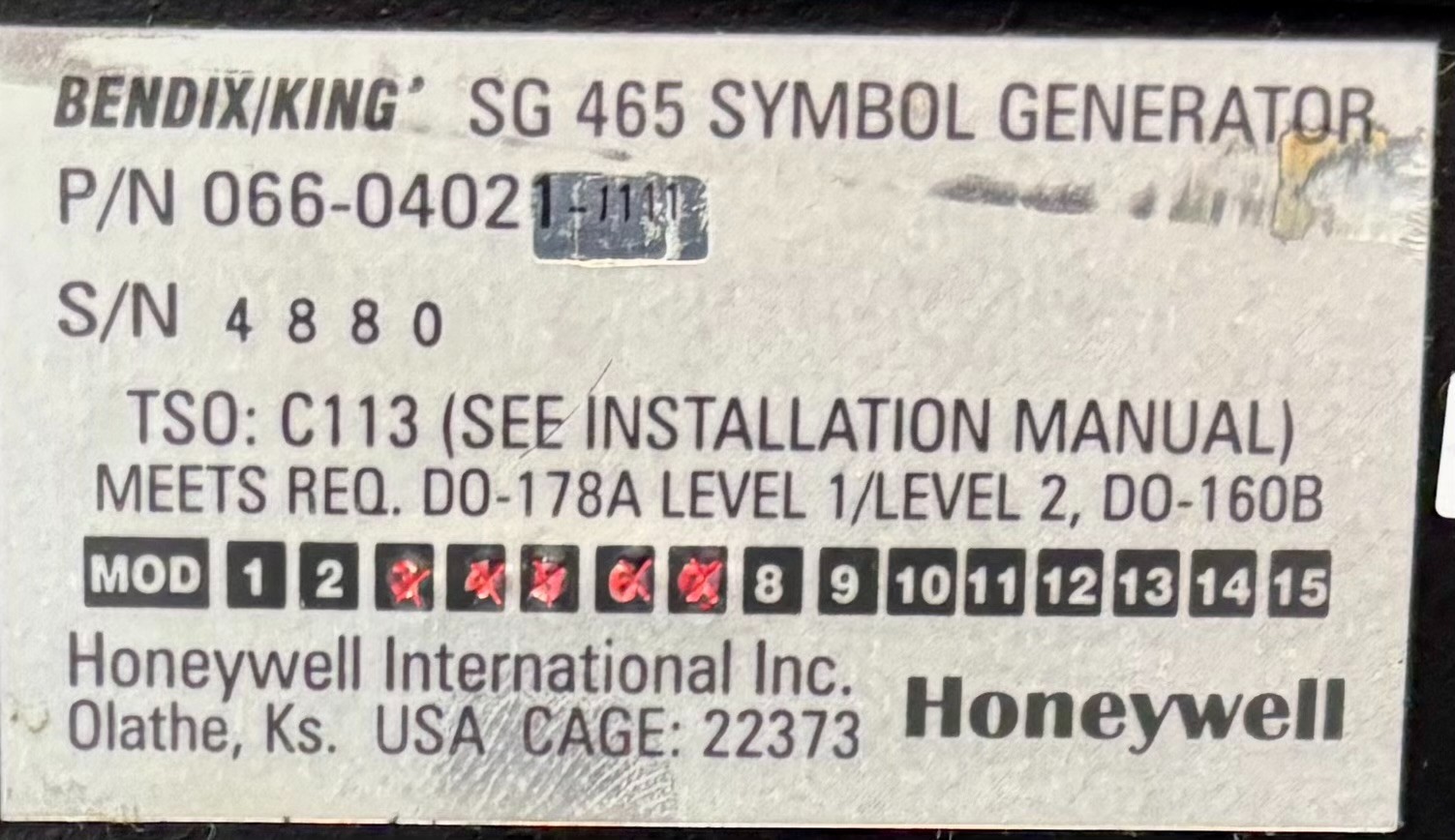 Symbol Generator SG465 066-04021-1111 Removed Working