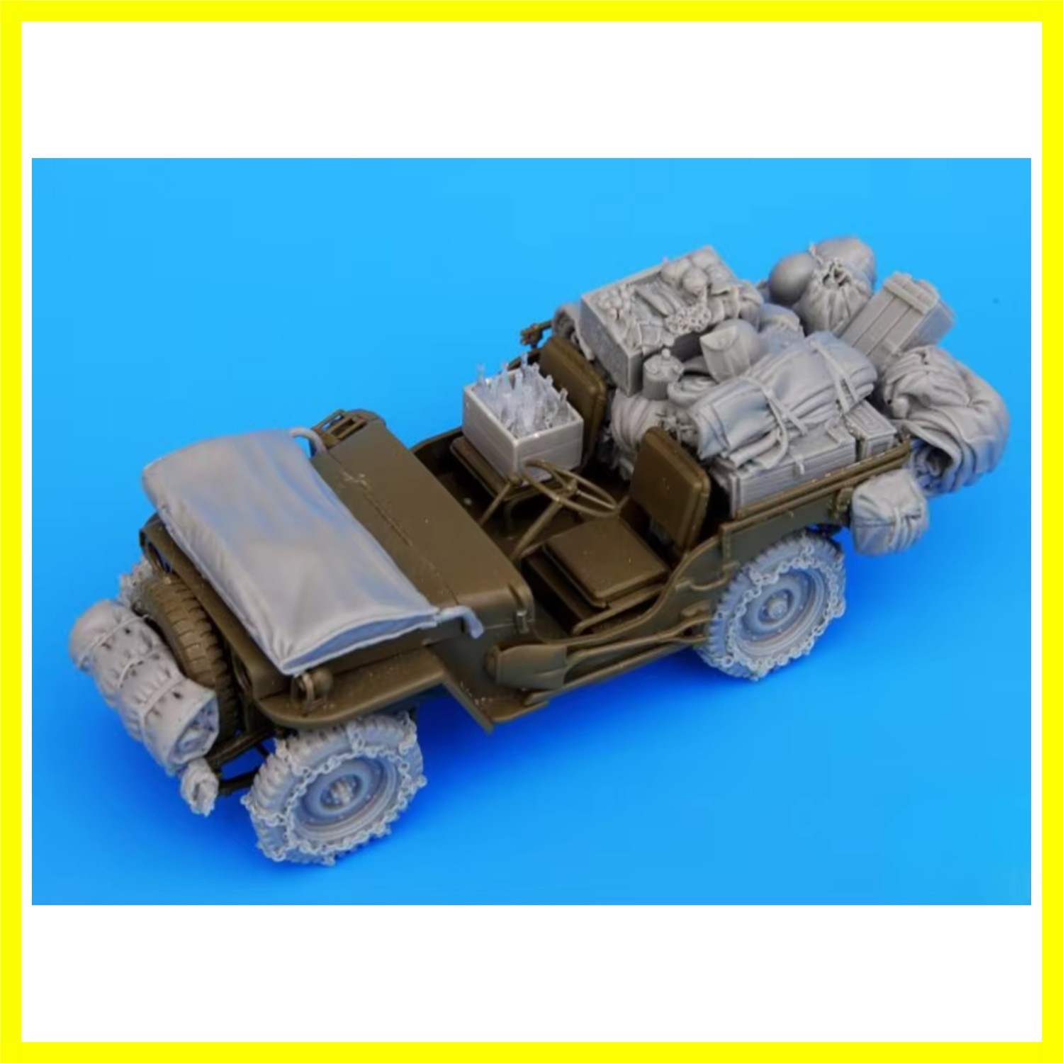 1/35 Scale Die-Cast Resin Model Assembled Kit US Jeep Accessories Set (No Car...