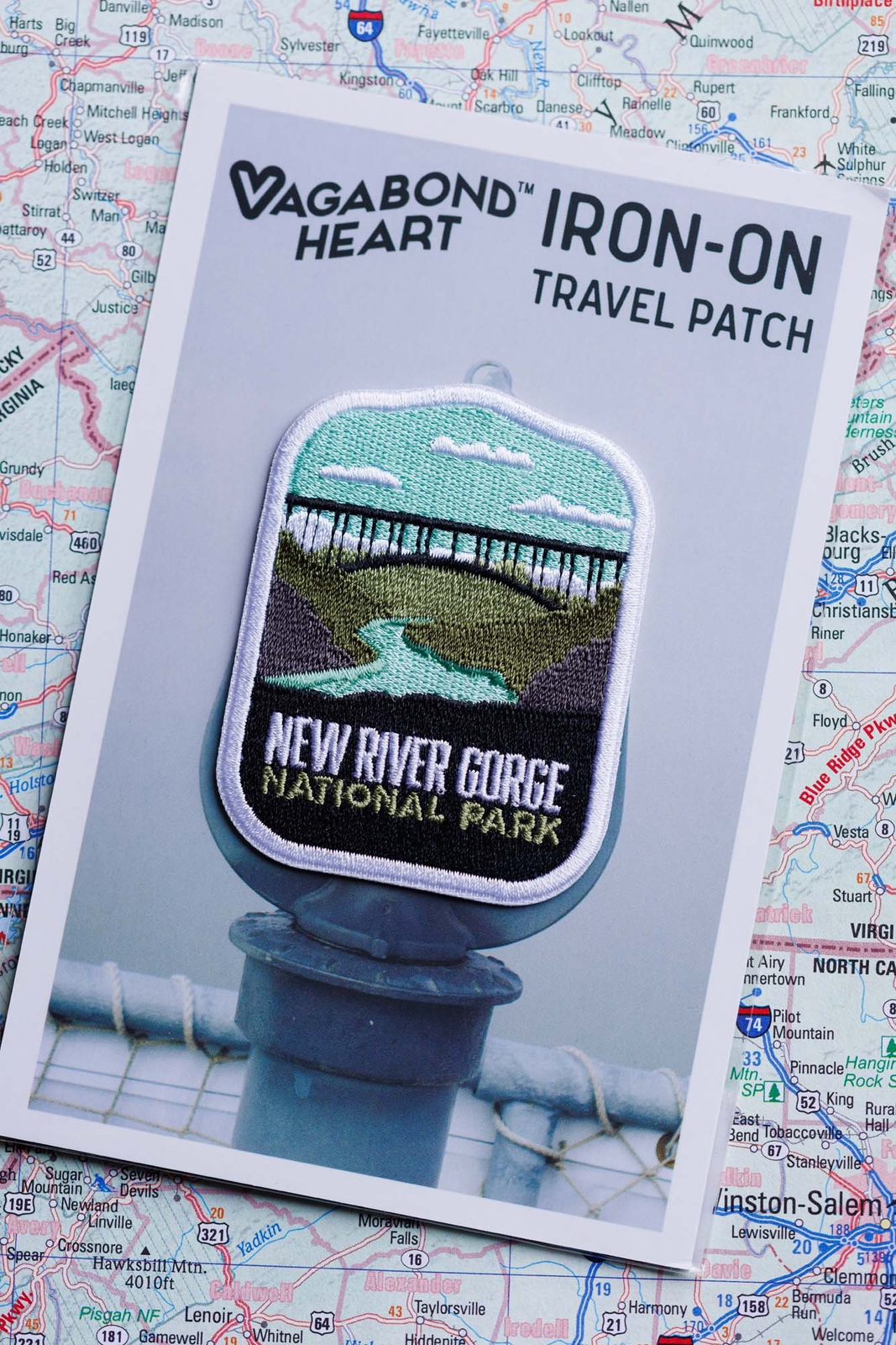 New River Gorge Iron on Travel Patch - Great Souvenir or Gift for travellers