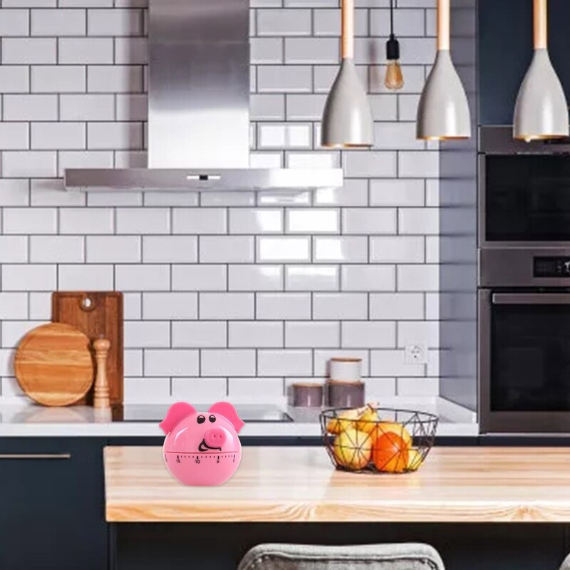 Pig Shape Kitchen Timer Kids for Time Management Reminder 60 Countdo