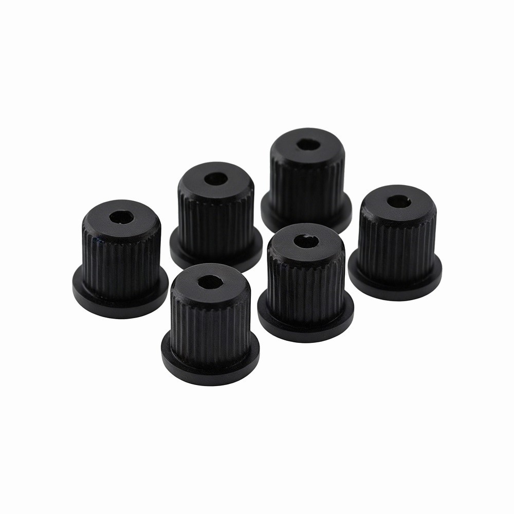 Professional Quality 6pcs String-Thru-Body Guitar Ferrules Black for Telecaster