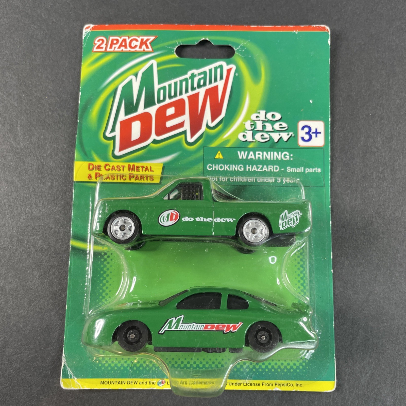 Mountain Dew Diecast set of 2 Race Car Nascar Truck Do the Dew Mtn Golden Wheel