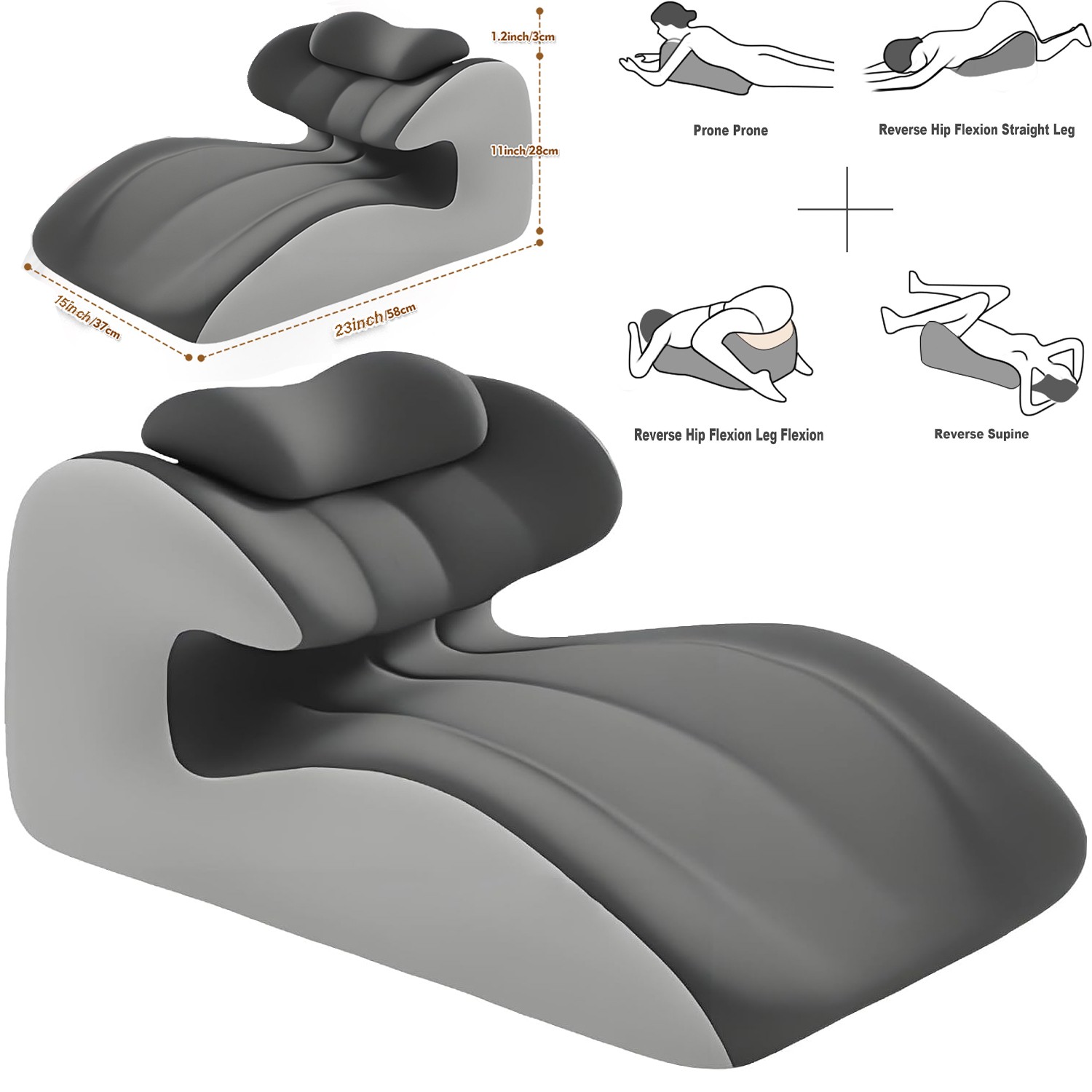Sweet Spot Couple Pillow Couple Pillow Hip Pad Wedge Pillow Memory Foam 27°Angle