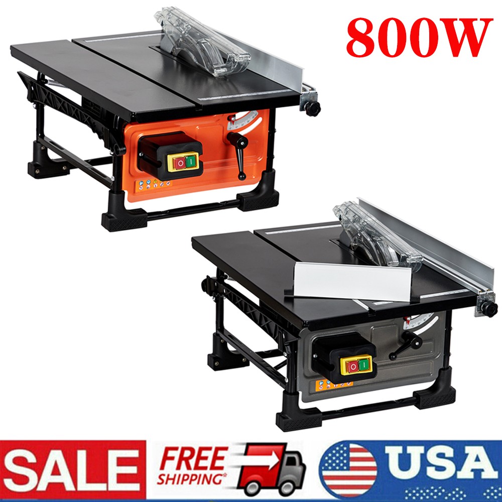 8-inch 6.7Amp Table Saw 45 Degree Cutting Range 3576RPM DIY Woodworking 2 Color