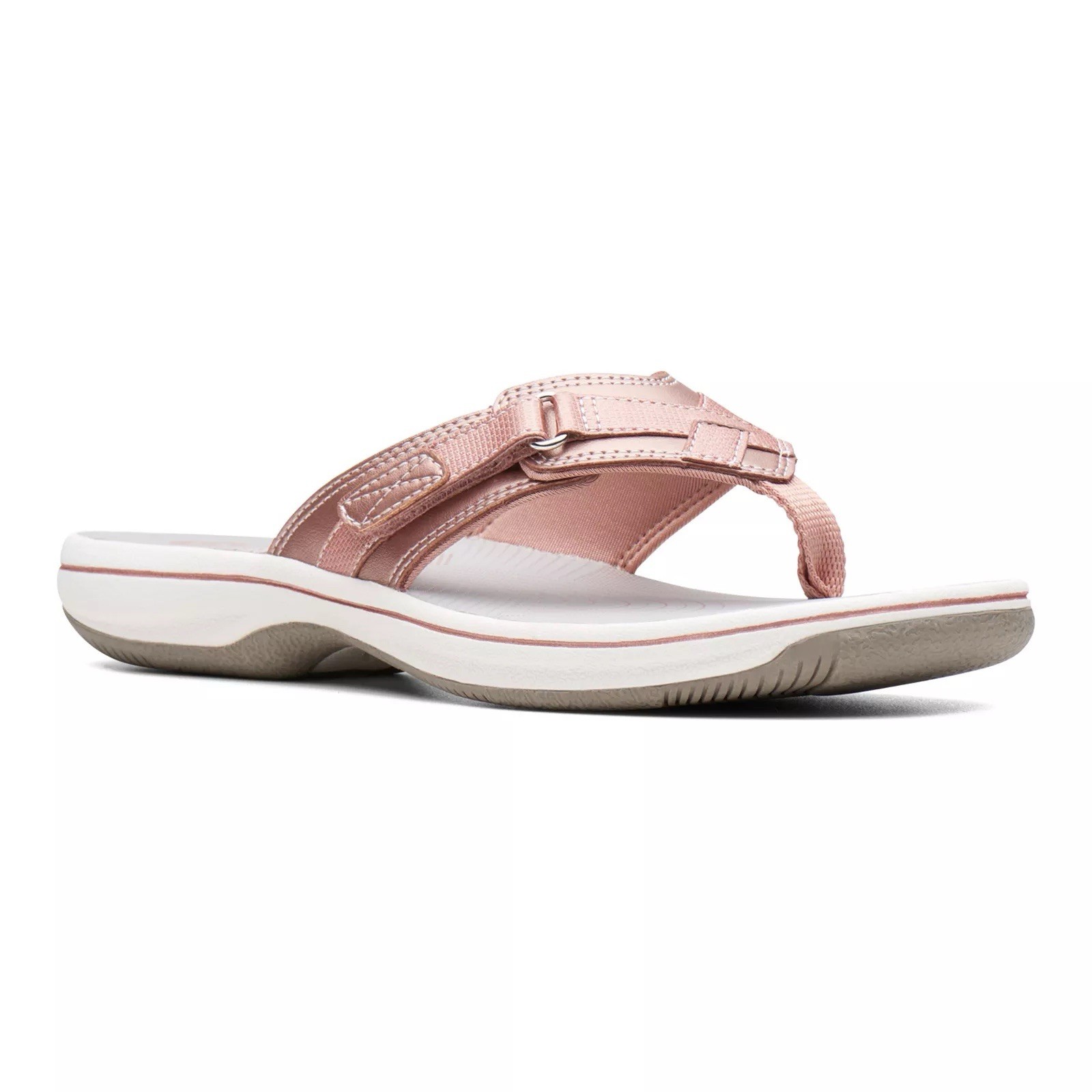 Clarks Breeze Sea Rose Gold Women’s Flip Flop Summer Sandals SZ 7 NEW !