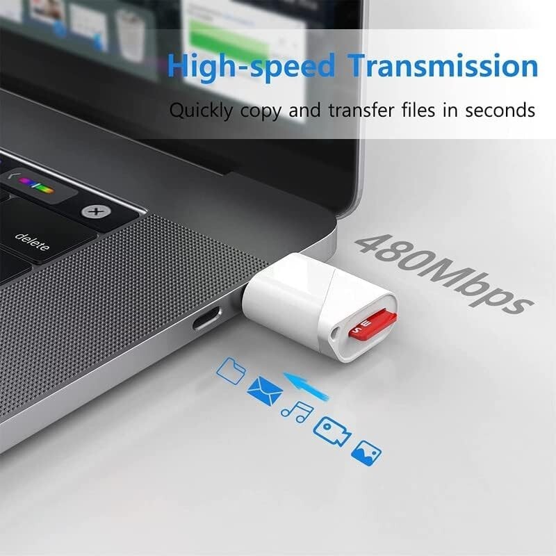 USB C TF Card Reader, Type C to TF Micro SD Card Reader, USB 2.0 OTG Memory Card