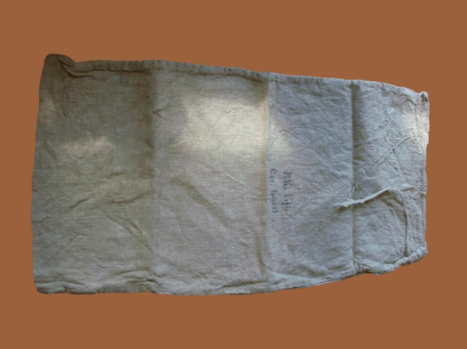 WWII ERA SWISS BURLAP WHEAT BAG DATED 1943 HEAVY DUTY BAGS