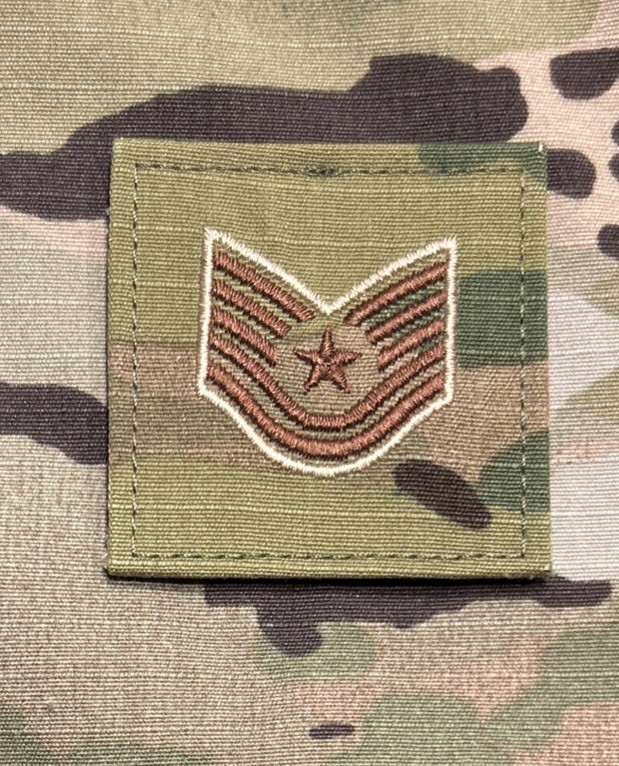 US Air Force TSGT/E6 Rank OCP Technical Sergeant w/ Hook USAF