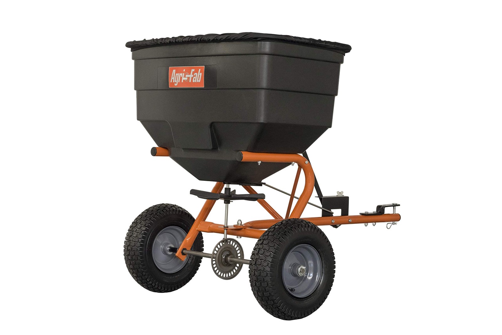 Tow Behind Broadcast Spreader for Seed, Fertilizer, Salt and Ice Melt, 185 lb...