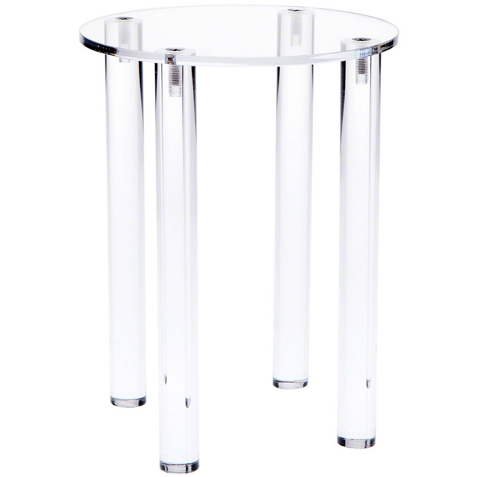 Plymor Clear Acrylic Round 4-Leg Display Riser, 8" H x 6" W