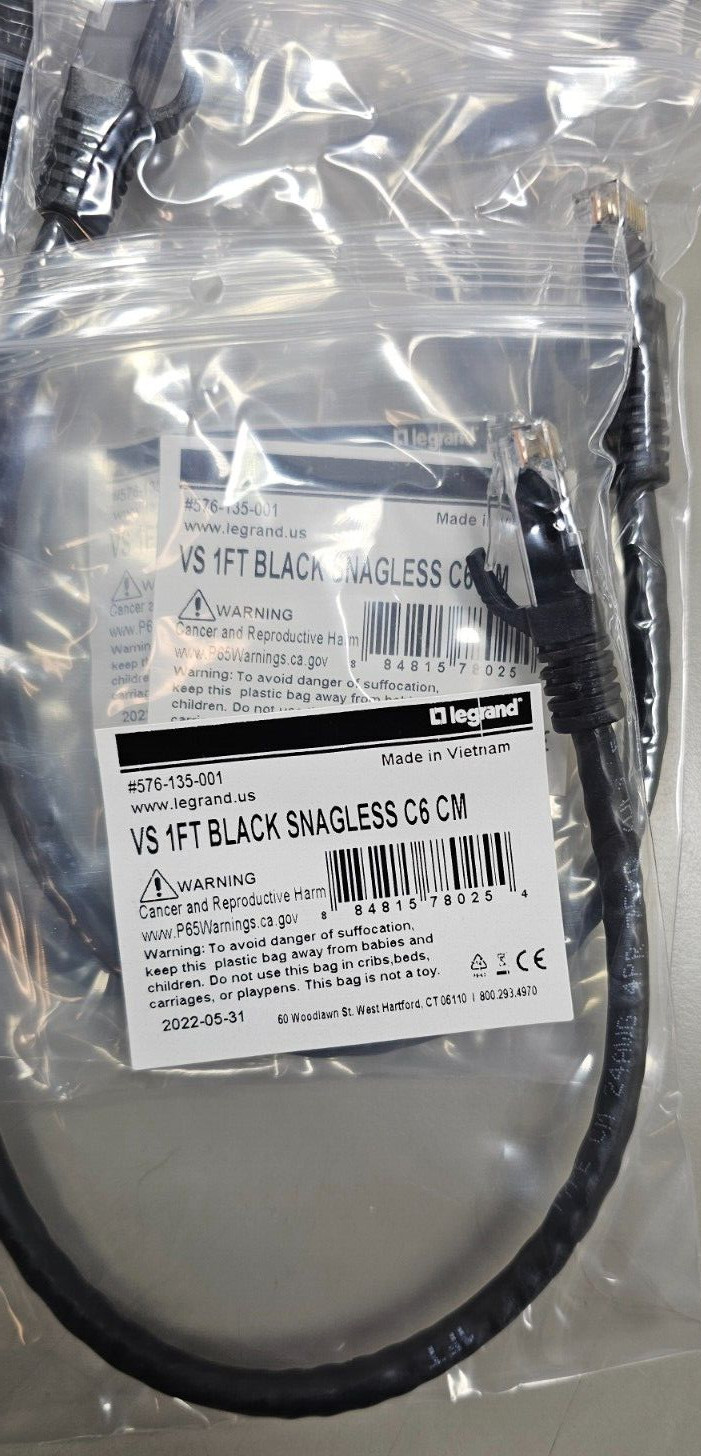Server Room Cat6 Patch Kit Cable Bundle 1ft 3ft 7ft 10ft, 40 Cables, Booted, New