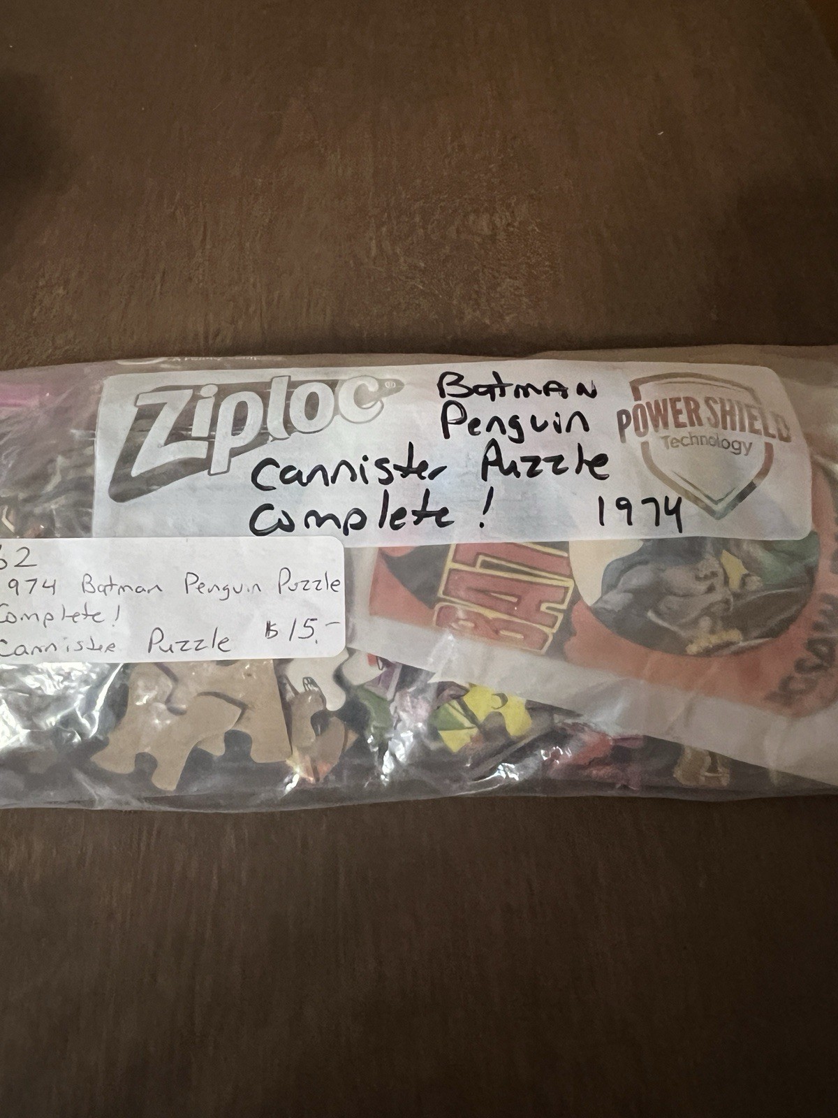 Batman Jigsaw Puzzle 1974 Penguin Complete Missing Canister Vintage Puzzle Only
