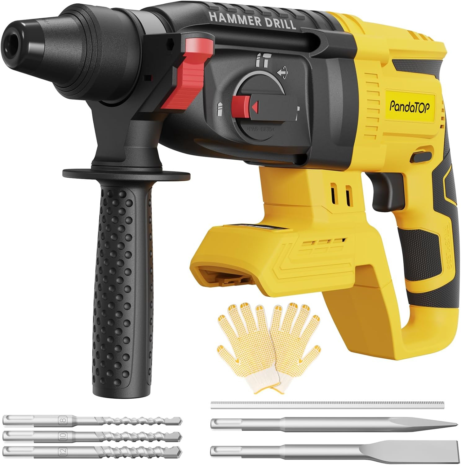SDS plus Cordless Rotary Hammer Drill for De-Walt 20V Max Battery, Hammer Drill