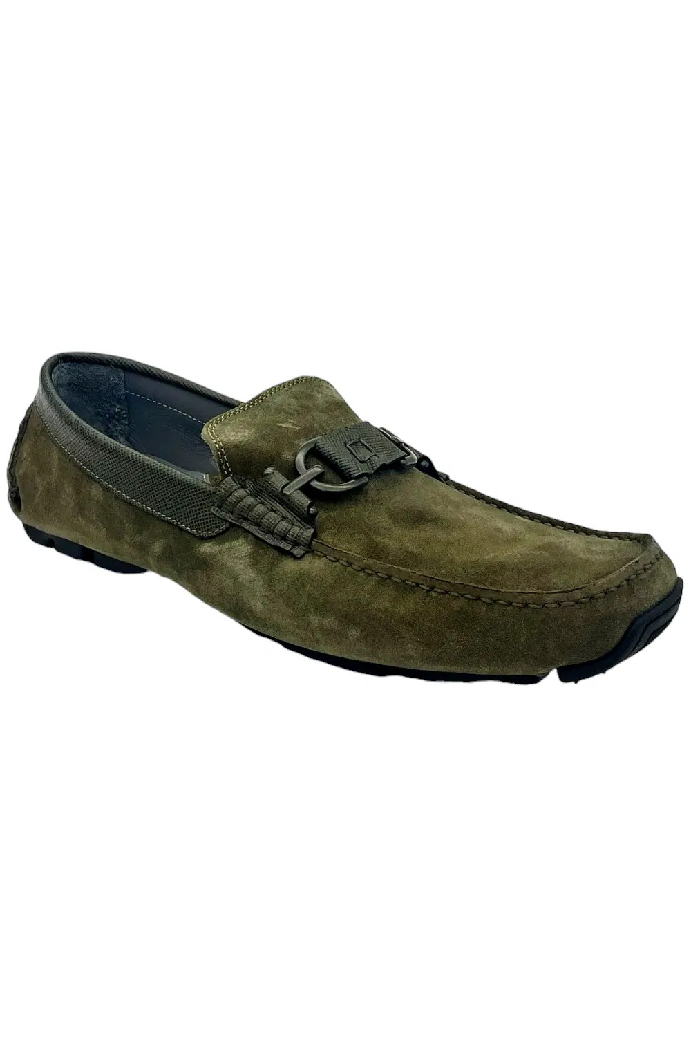 Donald Pliner Men's Dacio Suede Loafers Olive