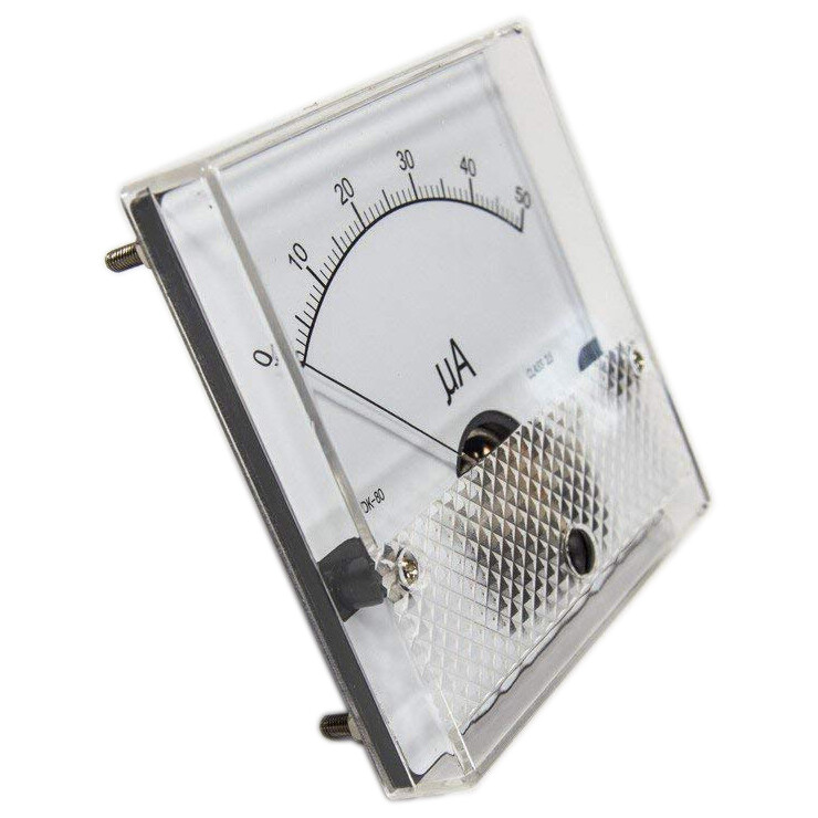Ammeter DC 0-50µA Meter Movement, 1µA Resolution